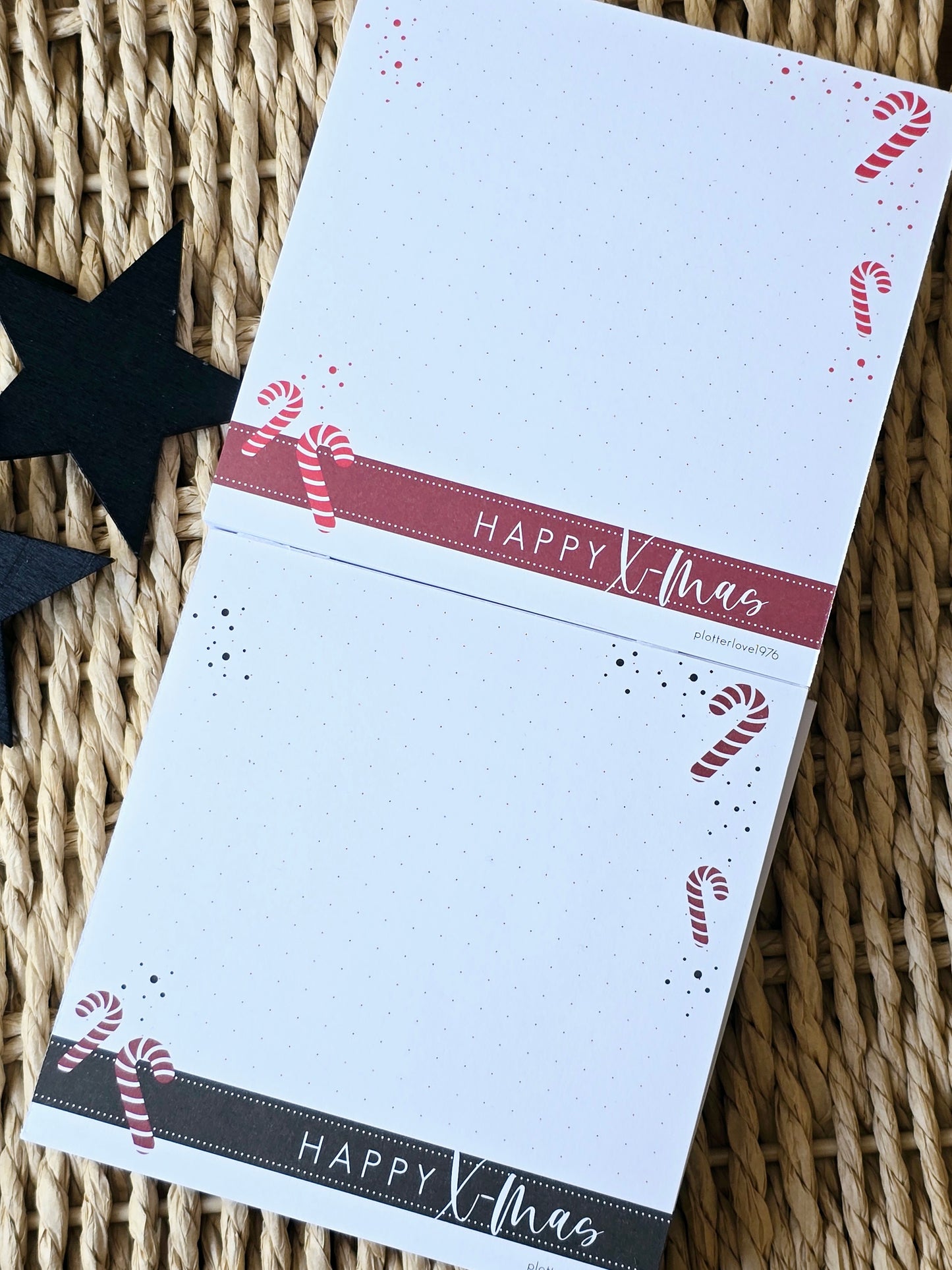 Notizblock "Happy X-Mas" in 105 x 105 mm (2 Farben)