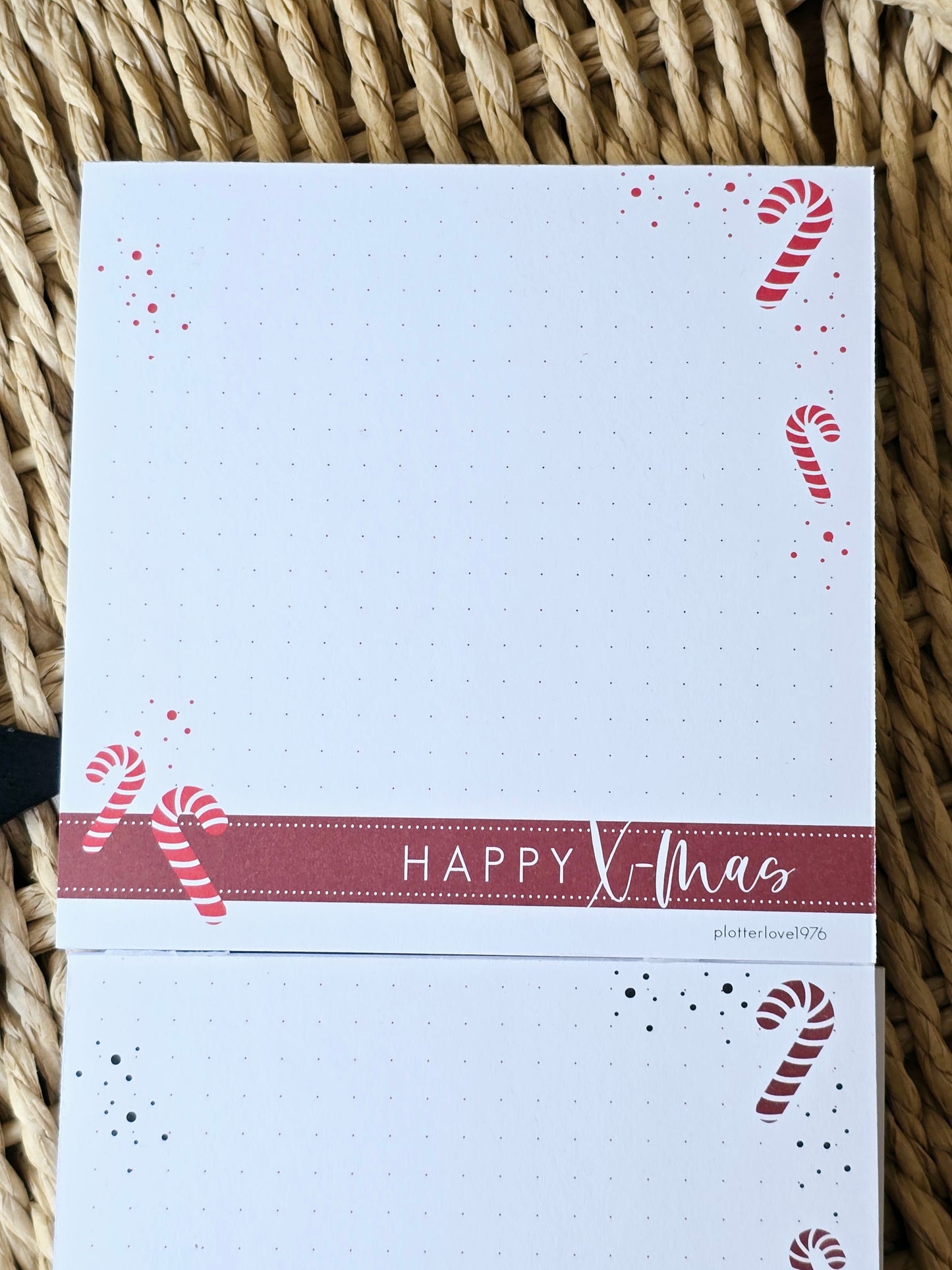 Notizblock "Happy X-Mas" in 105 x 105 mm (2 Farben)