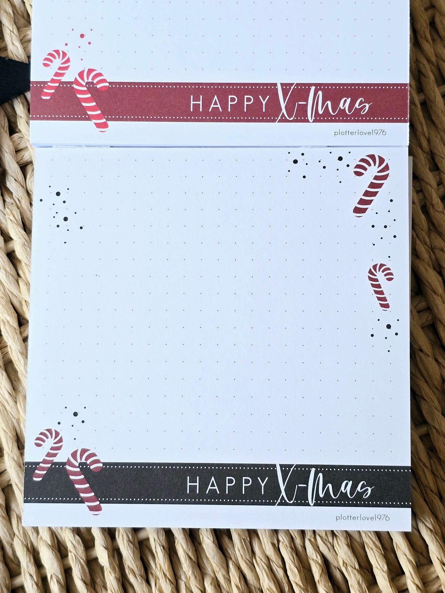 Notizblock "Happy X-Mas" in 105 x 105 mm (2 Farben)