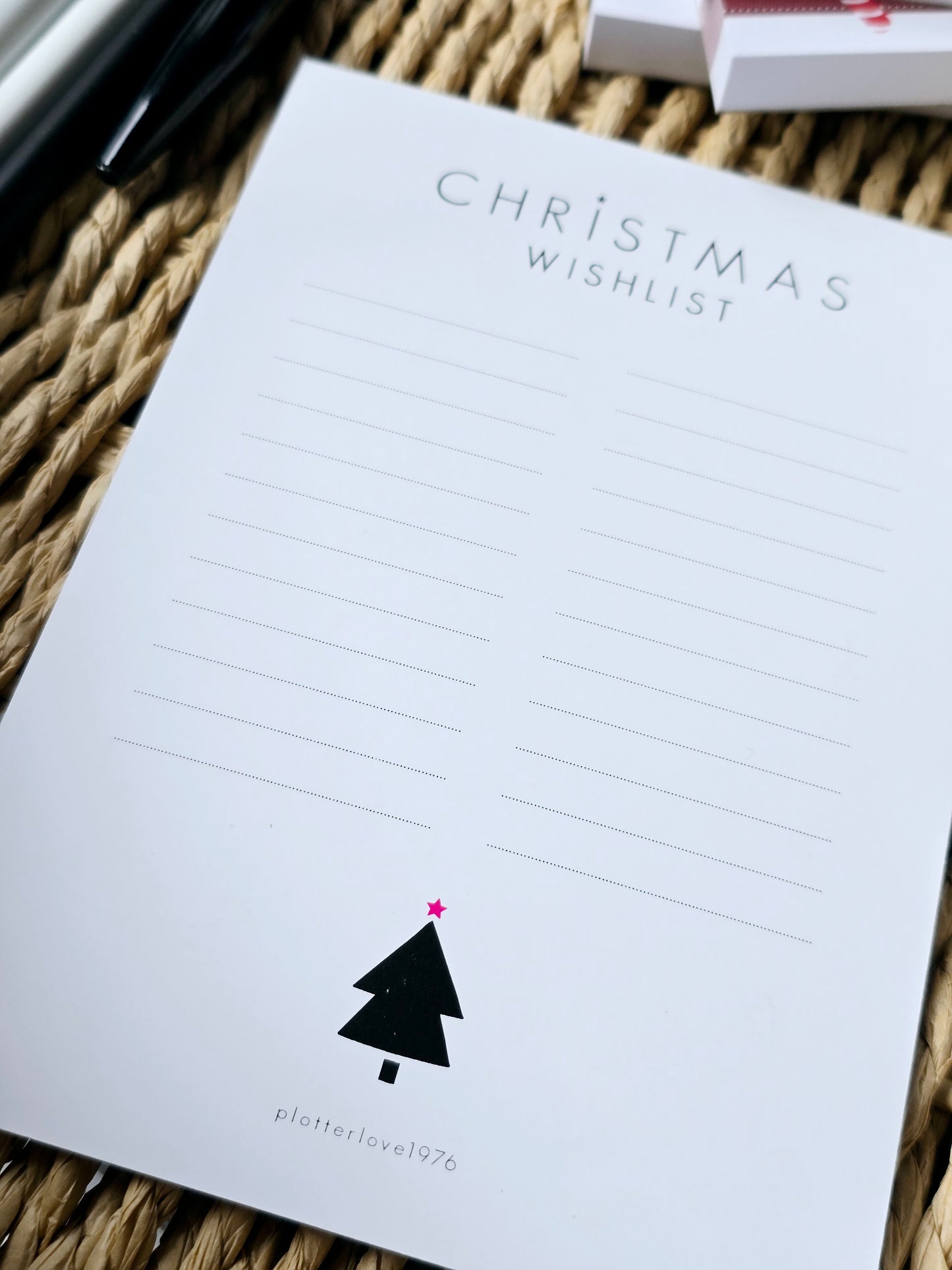 Postkarte "Christmas Countdown" in A6 (pink)