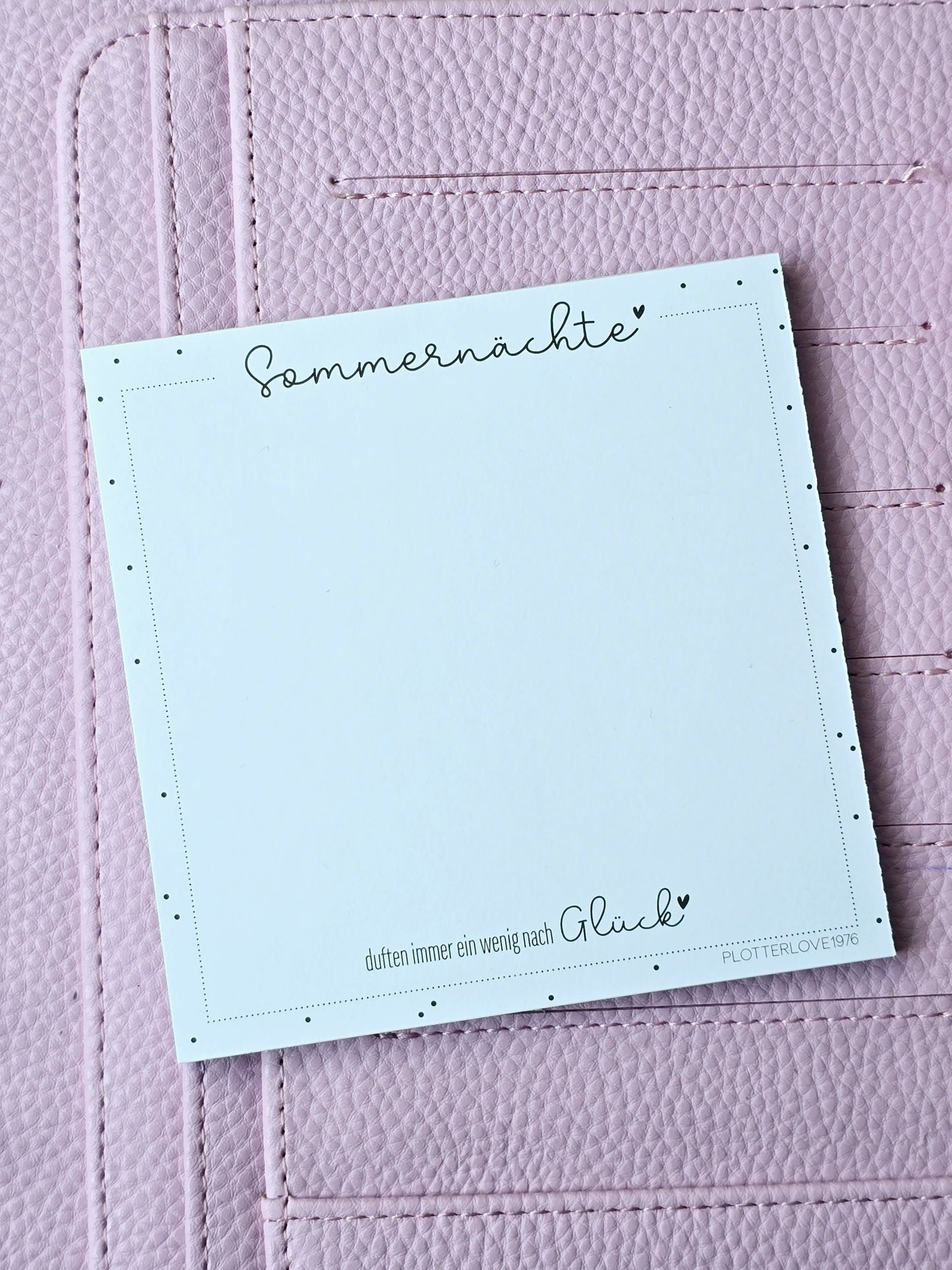 Notizblock "Sommernächte duften immer...." in 105 x 105 mm