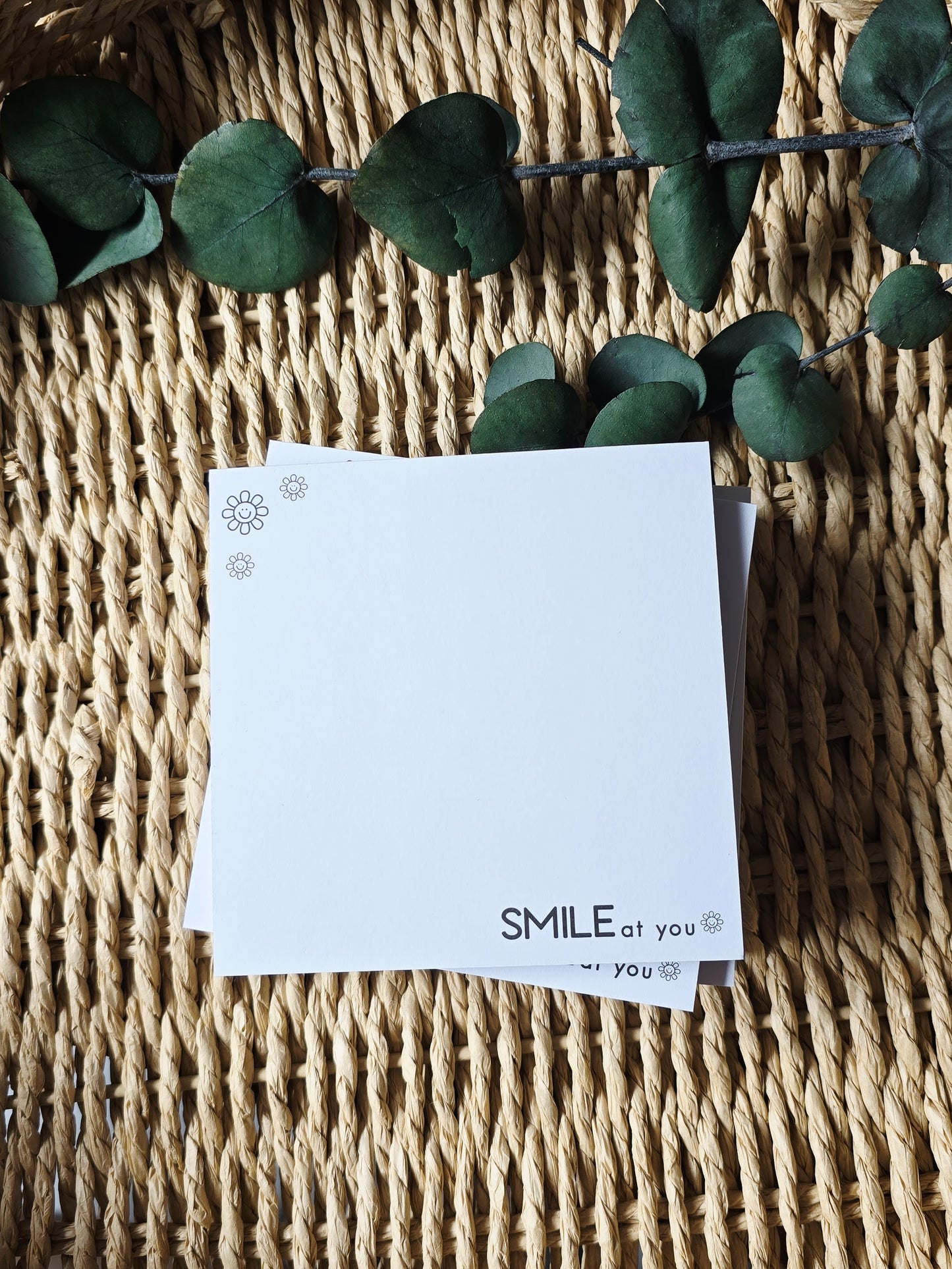 Notizblock "SMILE to you" in 105 x 105 mm