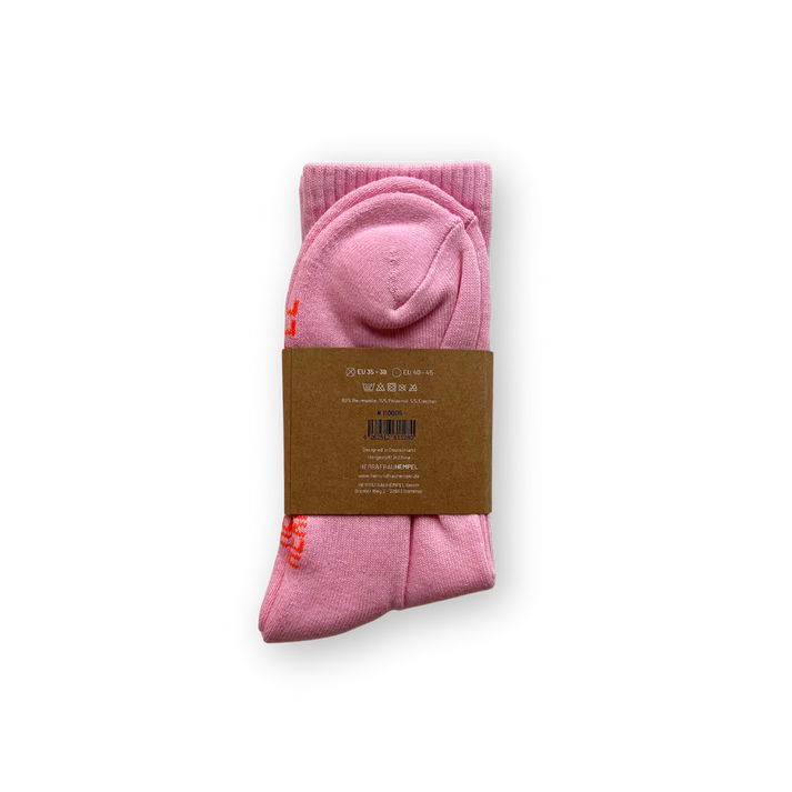 Socken HERR&FRAUHEMPEL Motiv: LIEBE rosa