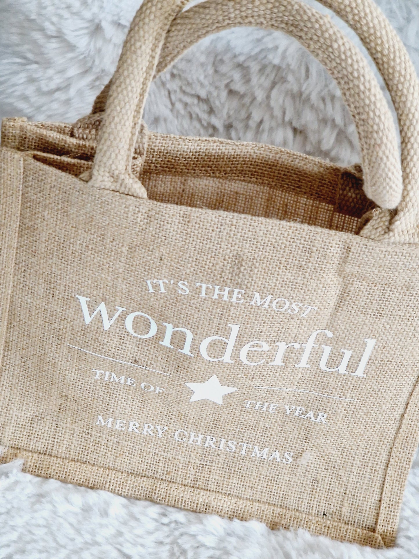 Shopper/ Weihnachten / Jute Tasche / Einkaufstasche / Tasche mit Spruch / Wichtelgeschenk