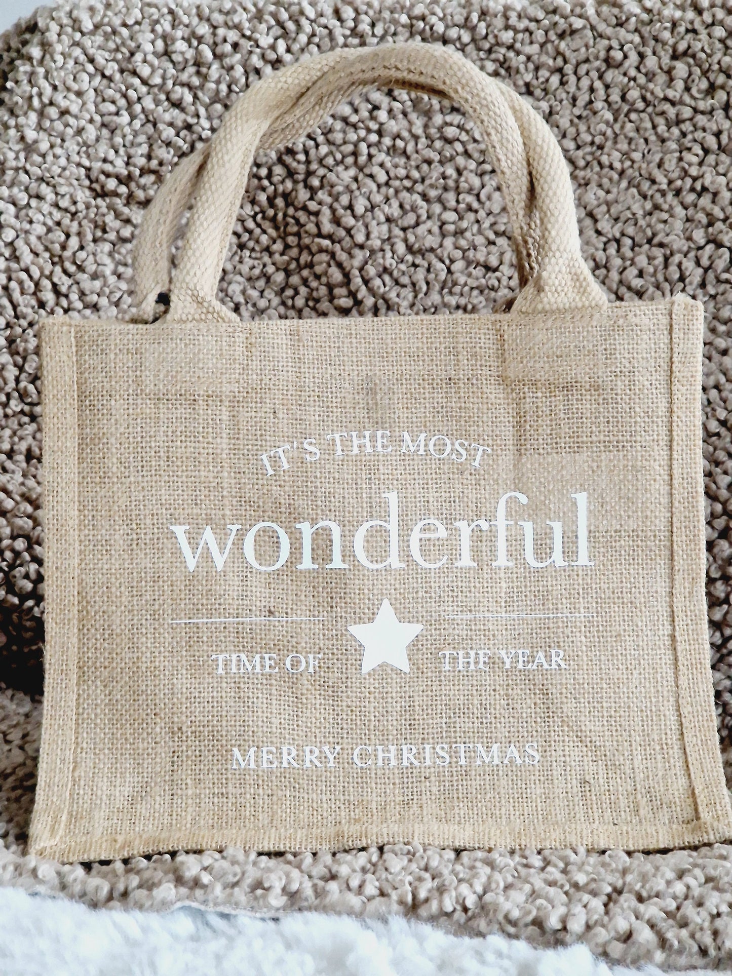 Shopper/ Weihnachten / Jute Tasche / Einkaufstasche / Tasche mit Spruch / Wichtelgeschenk
