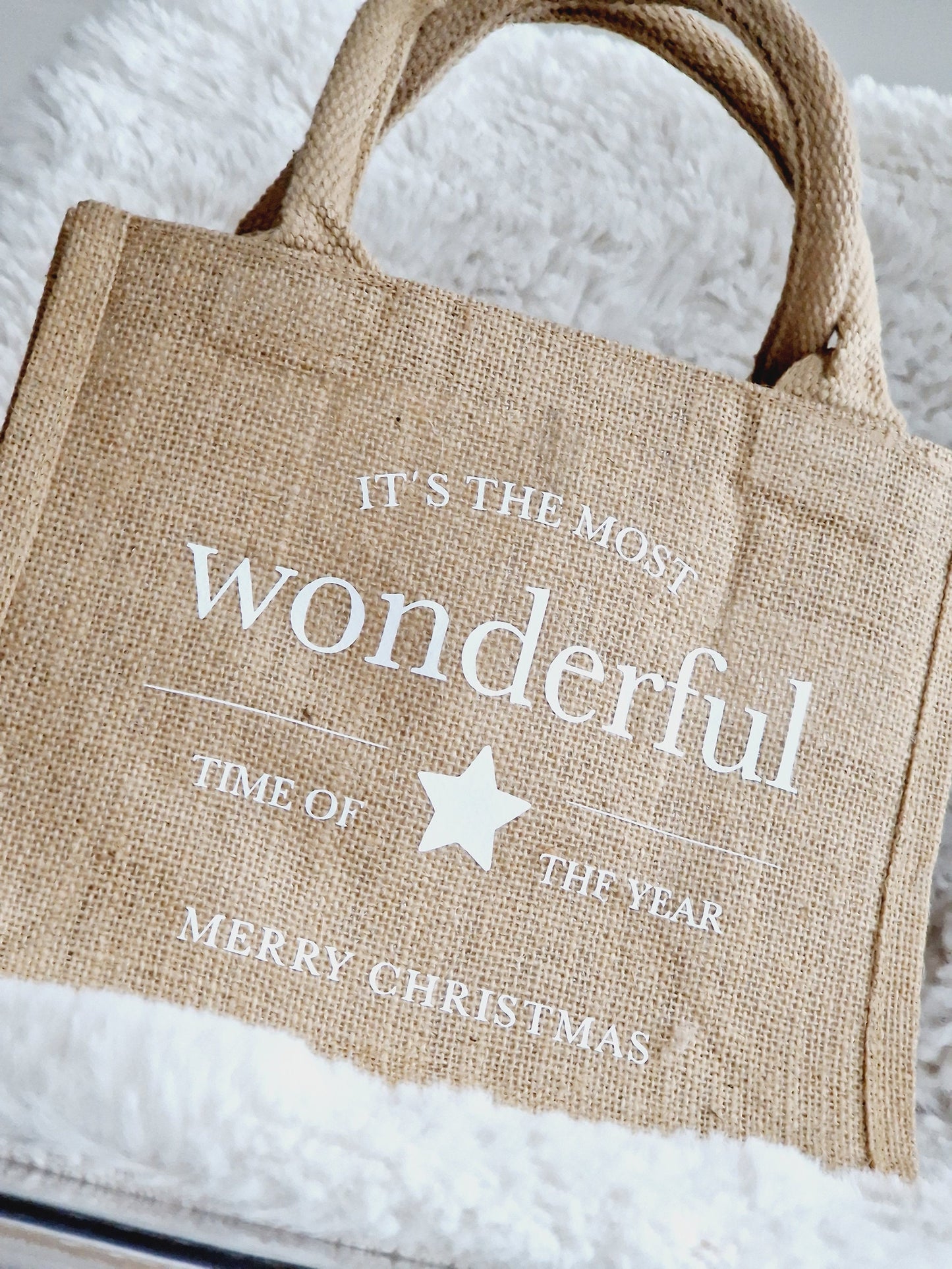 Shopper/ Weihnachten / Jute Tasche / Einkaufstasche / Tasche mit Spruch / Wichtelgeschenk