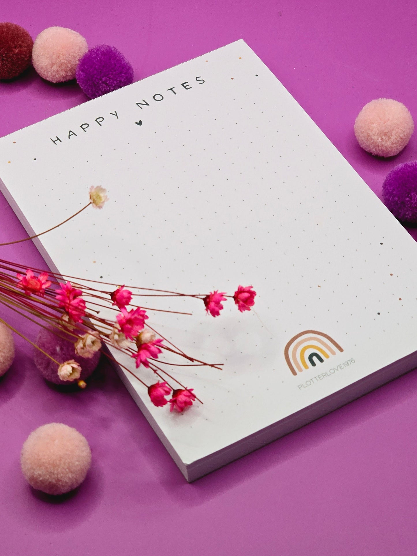 Notizblock Happy Notes / Regenbogen / DIN A6 / 50 Blatt / Mitbringsel / Kleinigkeit / Geschenk / Geburtstag / Regenbogen