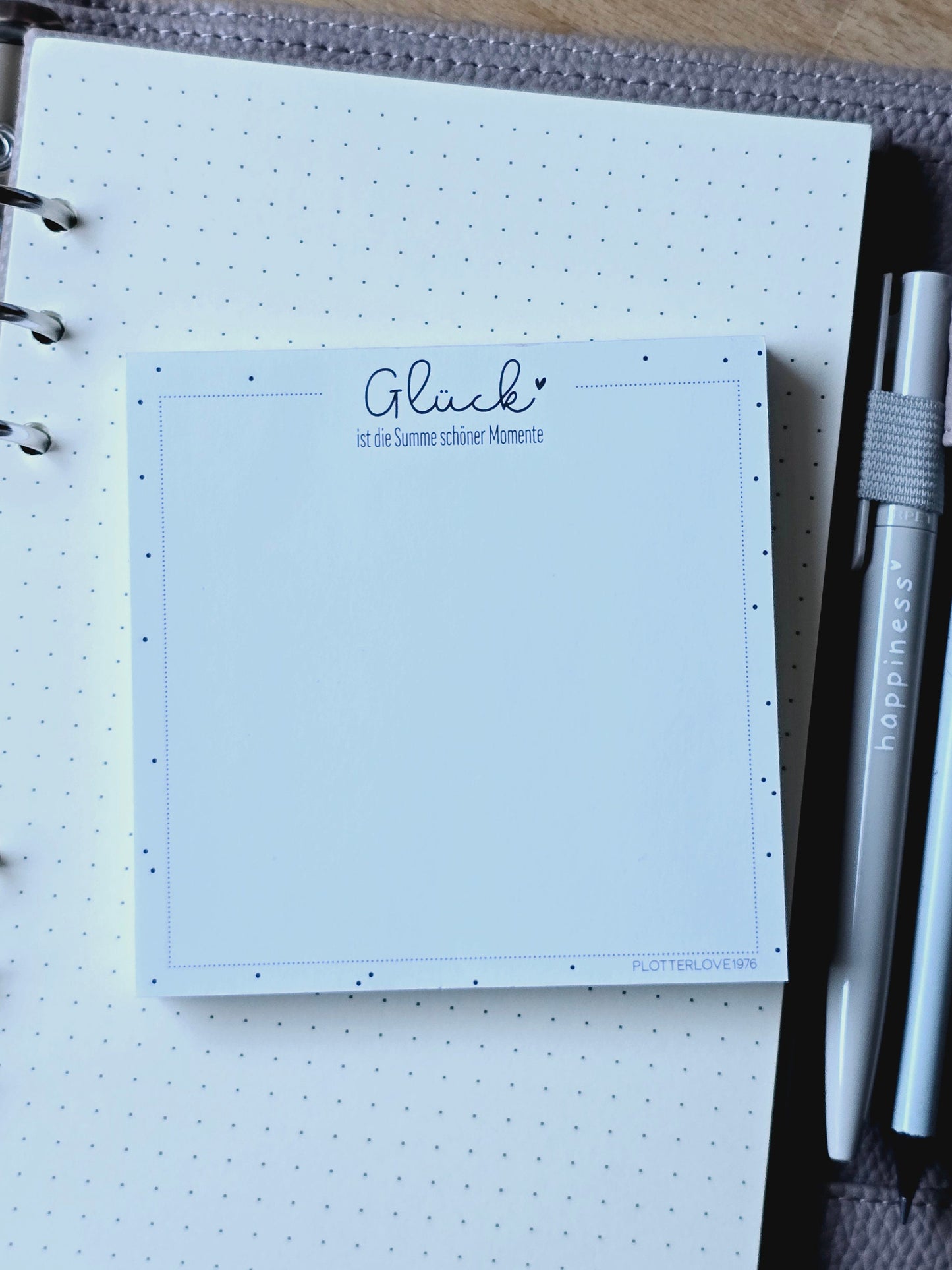 Notizblock Glück ist die Summe schöner Momente / 50 Blatt / Mitbringsel / Kleinigkeit / Geschenk