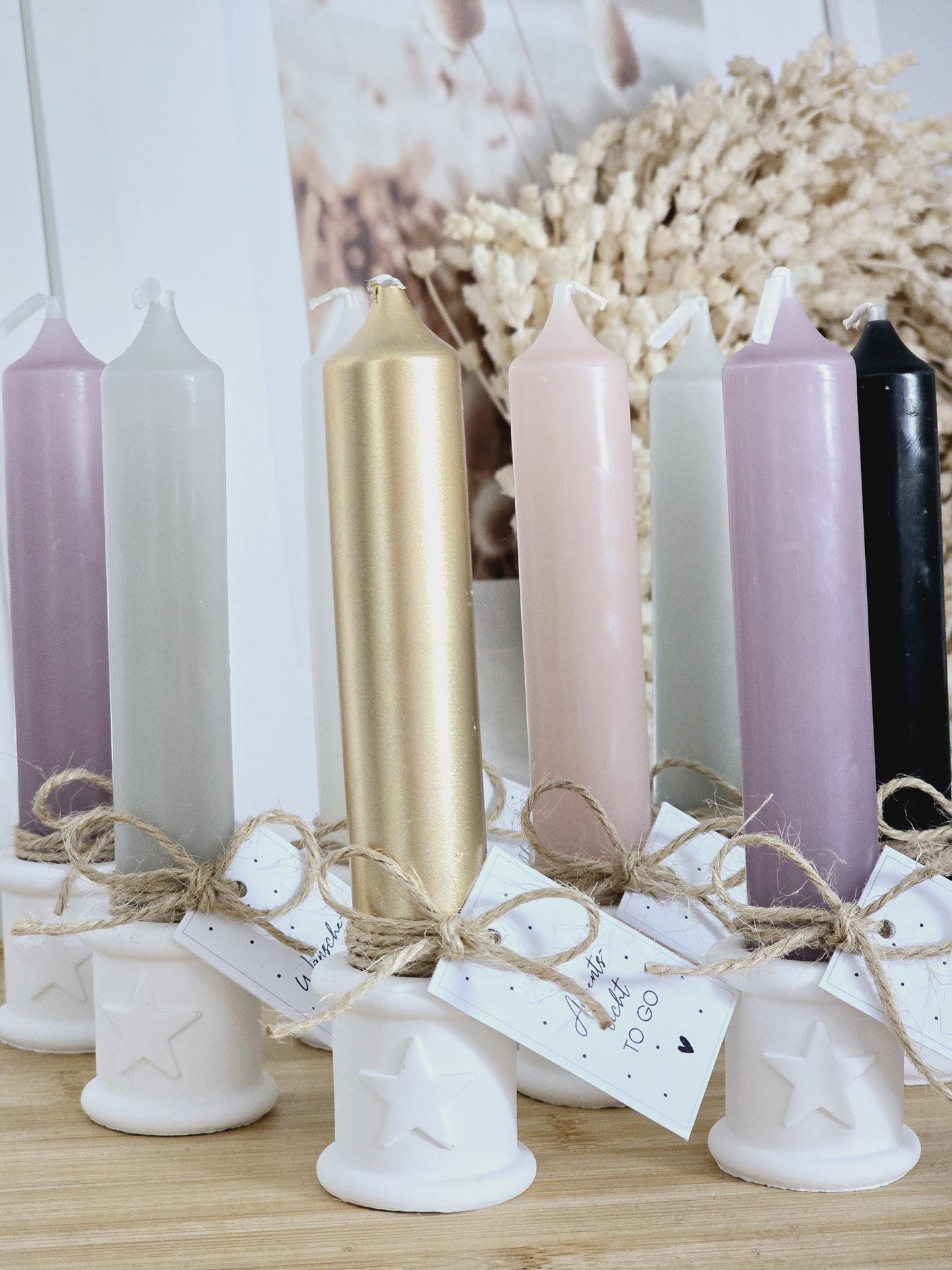 Adventslicht to go / Wünschelicht / Kleinigkeit / Wichtelgeschenk / Mitbringsel / Adventskalender / Kerze / Stern