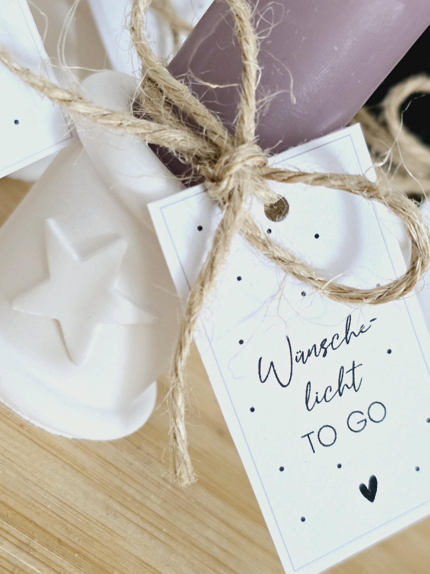 Adventslicht to go / Wünschelicht / Kleinigkeit / Wichtelgeschenk / Mitbringsel / Adventskalender / Kerze / Stern