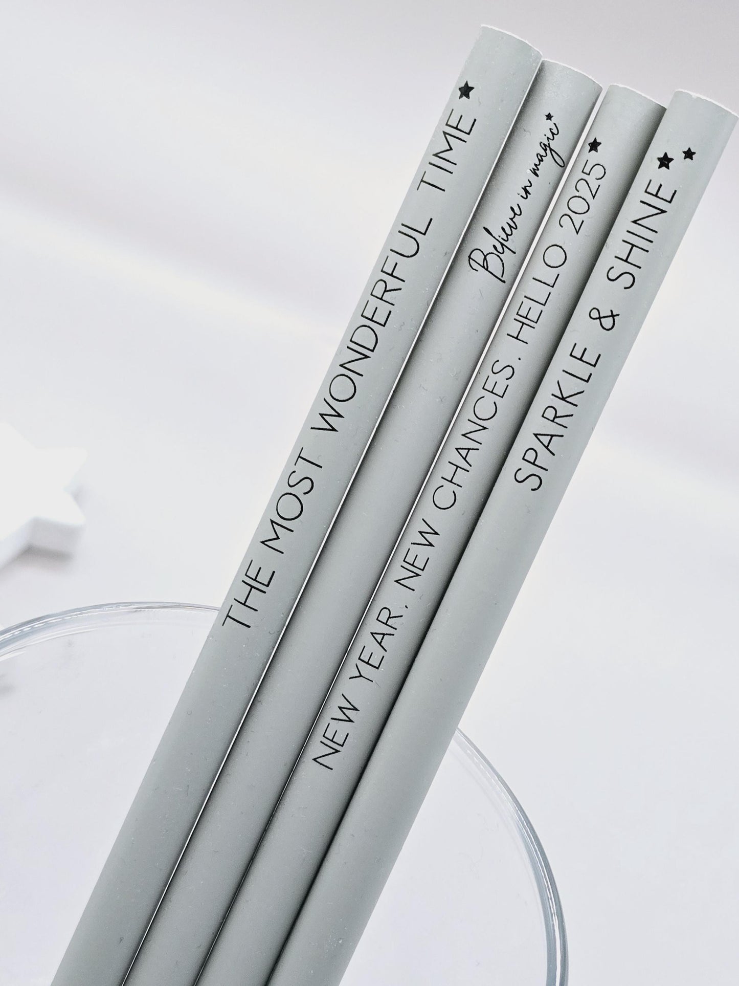 Bleistift Weihnachten / Silvester / Advent / Wichtelgeschenk / Nikolaus / Adventskalender/ 4 Motive / 5 Farben