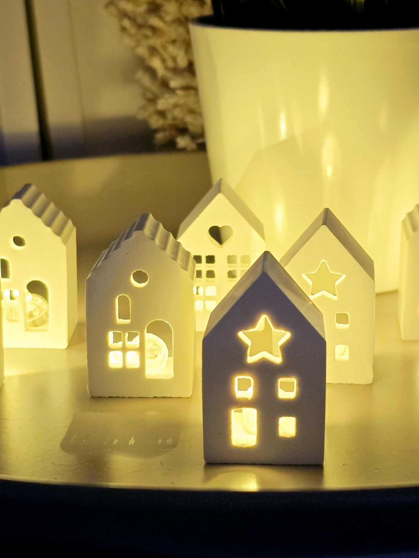 Lichthaus / Nachtlicht/ Kleinigkeit / Wichtelgeschenk / Mitbringsel / Adventskalender / Herz / Stern
