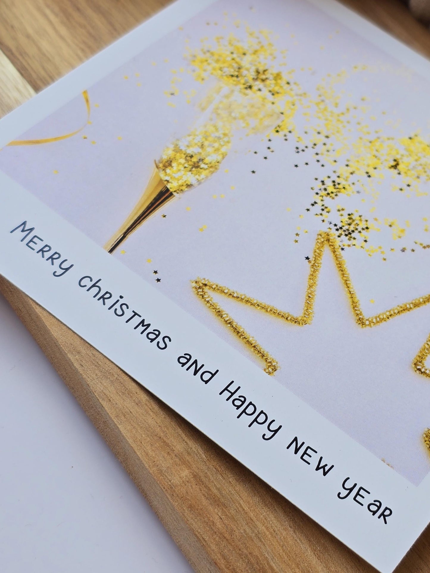 Postkarte Merry Christmas / Umschlag / quadratisch / Kleinigkeit / Geschenk / Geburtstag / Weihnachten / Silvester / Wichtelgeschenk