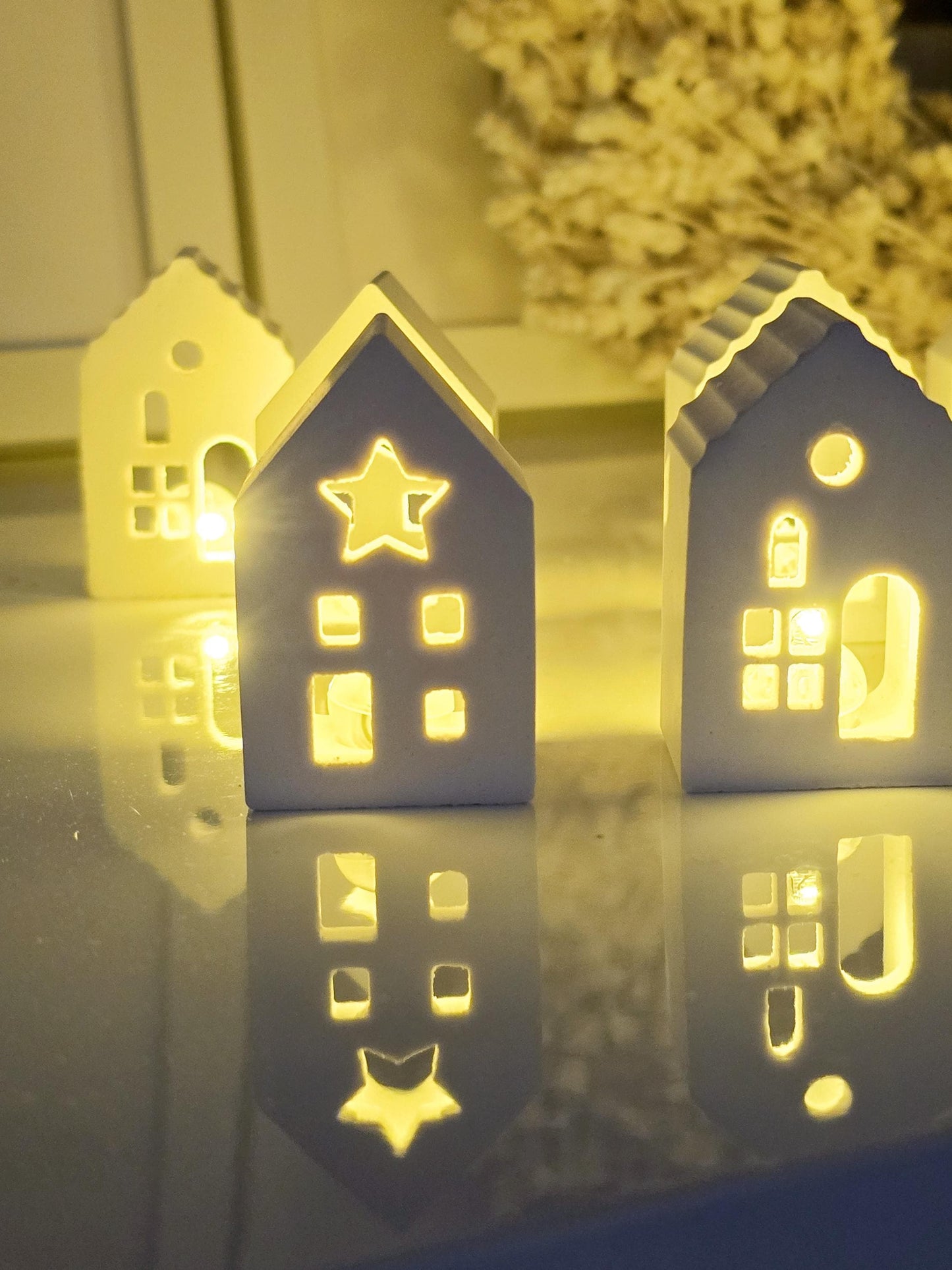 Lichthaus / Nachtlicht/ Kleinigkeit / Wichtelgeschenk / Mitbringsel / Adventskalender / Herz / Stern