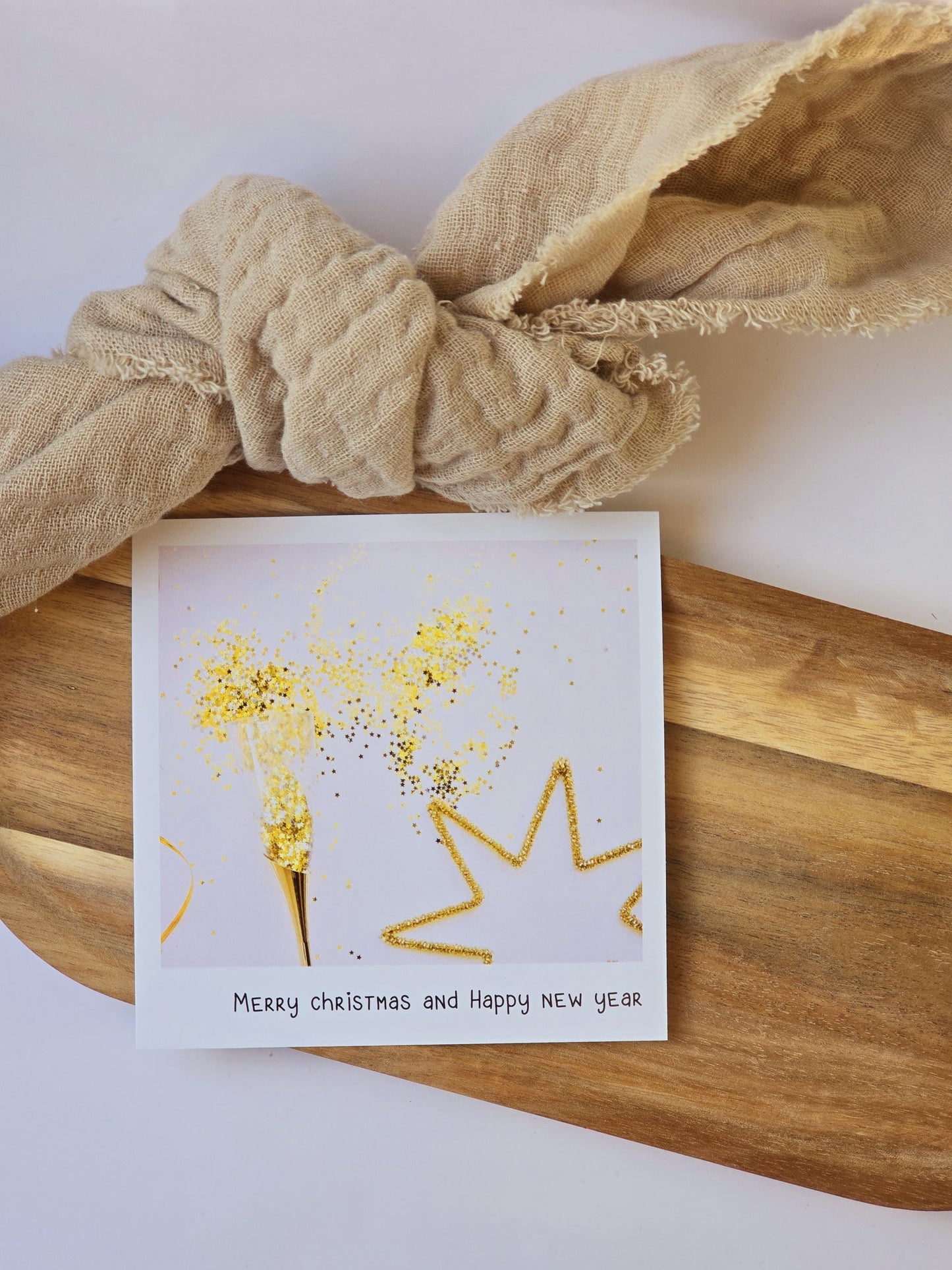 Postkarte Merry Christmas / Umschlag / quadratisch / Kleinigkeit / Geschenk / Geburtstag / Weihnachten / Silvester / Wichtelgeschenk