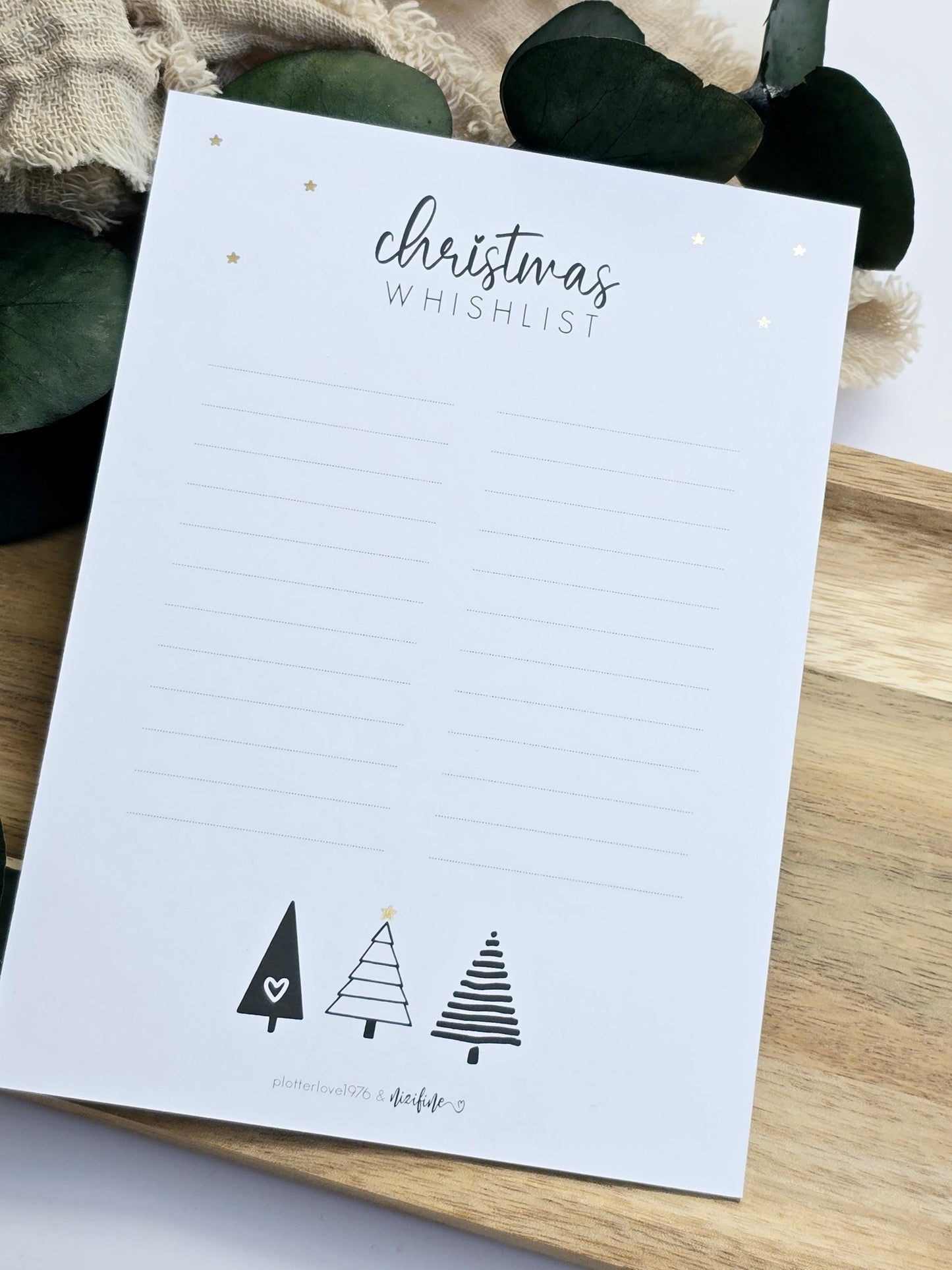 Postkarte Christmas Countdown / Adventskalender / Wunschzettel / Weihnachten / Wichtelgeschenk / Kleinigkeit / Geschenk / Geburtstag