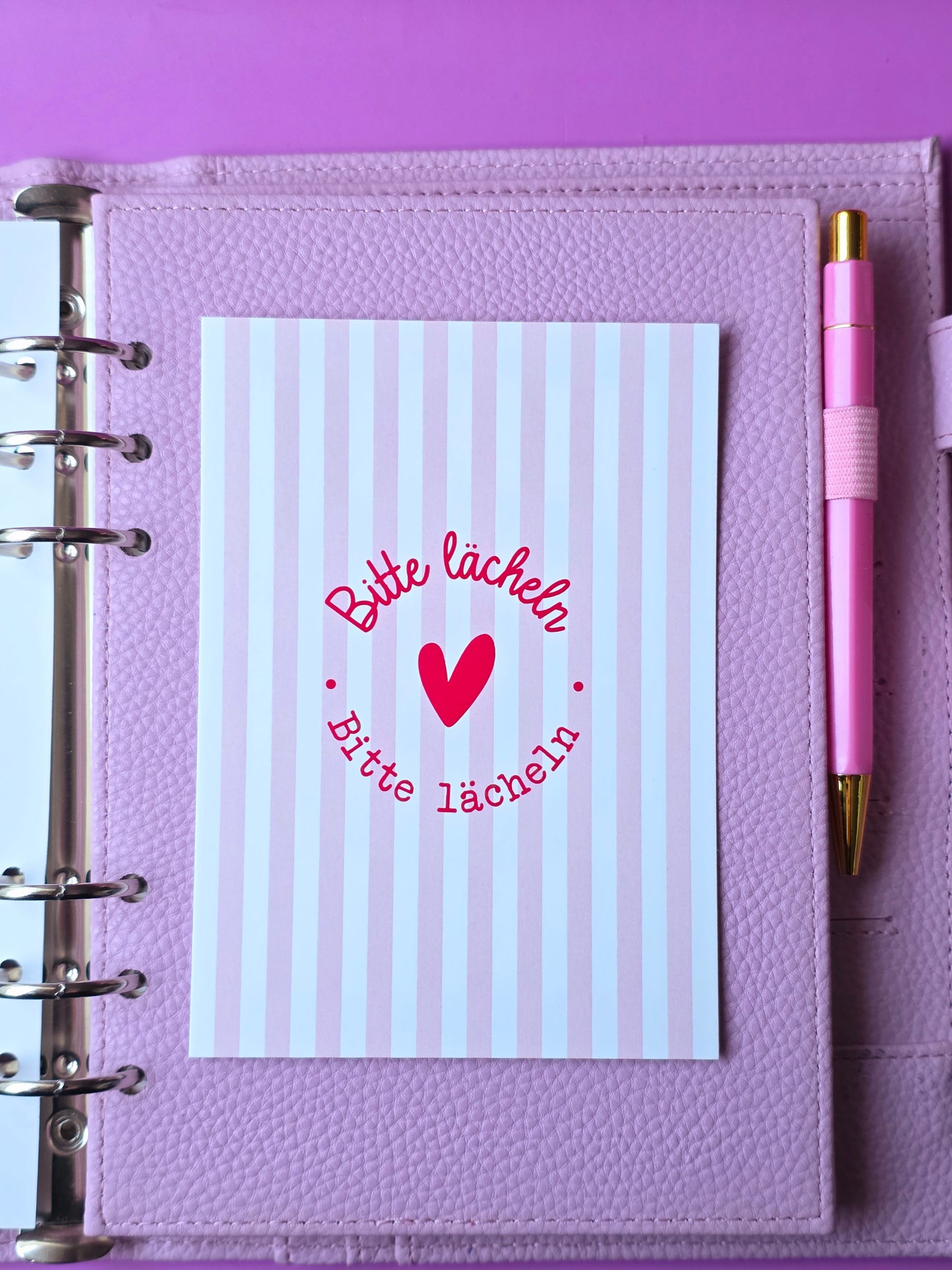 Postkarte "Bitte lächeln" in A6