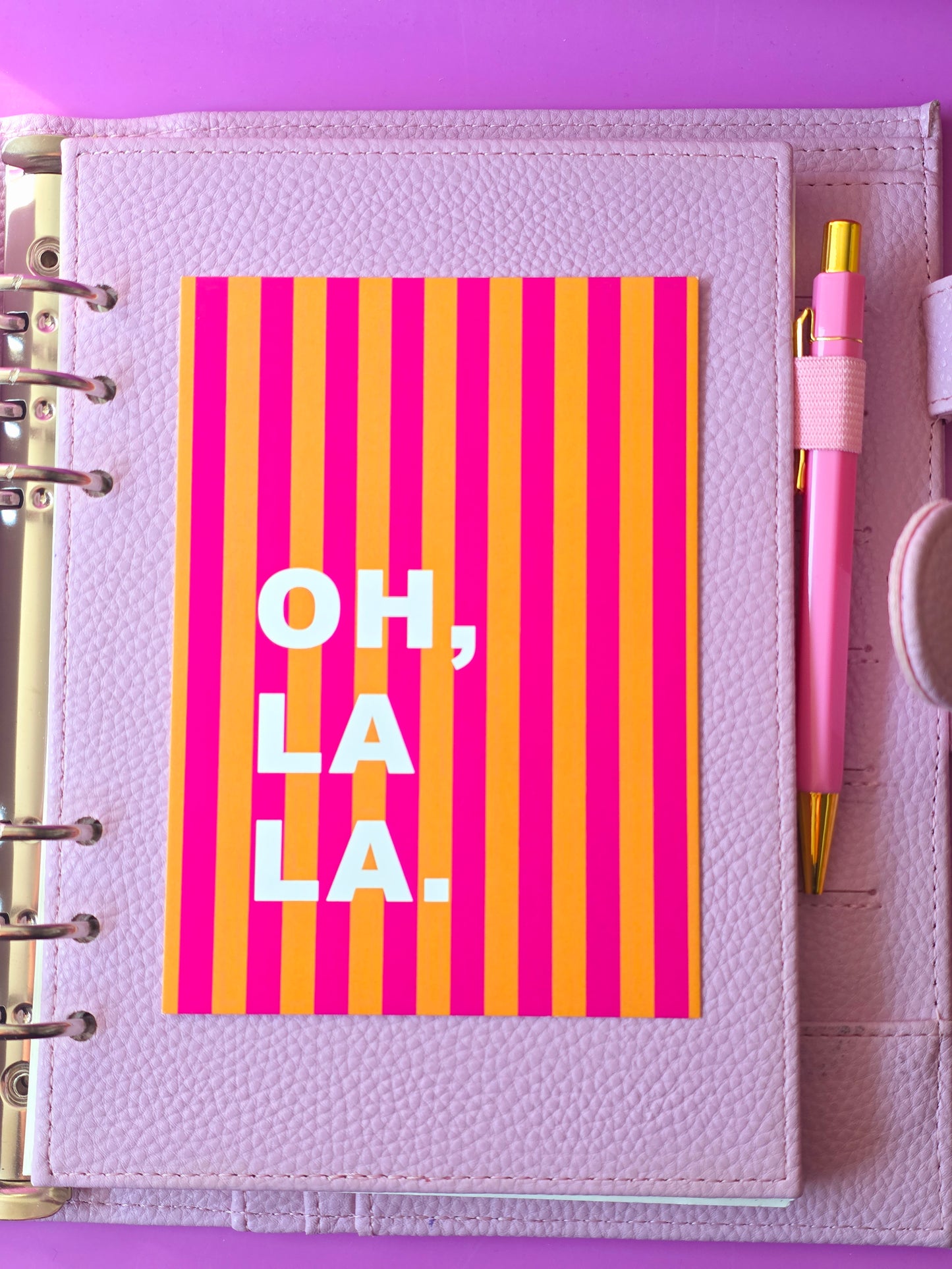 Postkarte "OH, LA LA." (Streifen)