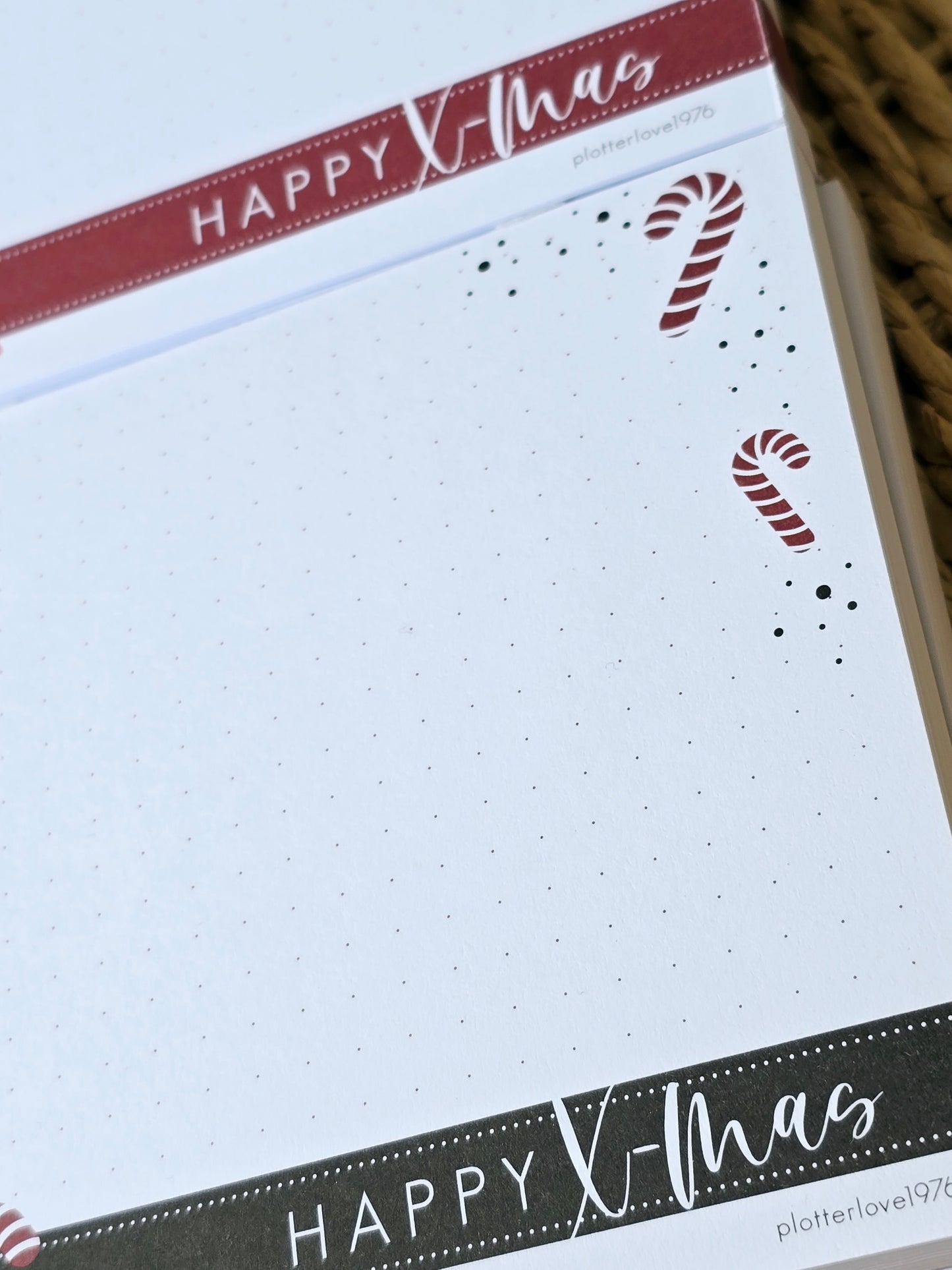 Notizblock "Happy X-Mas" in 105 x 105 mm (2 Farben)