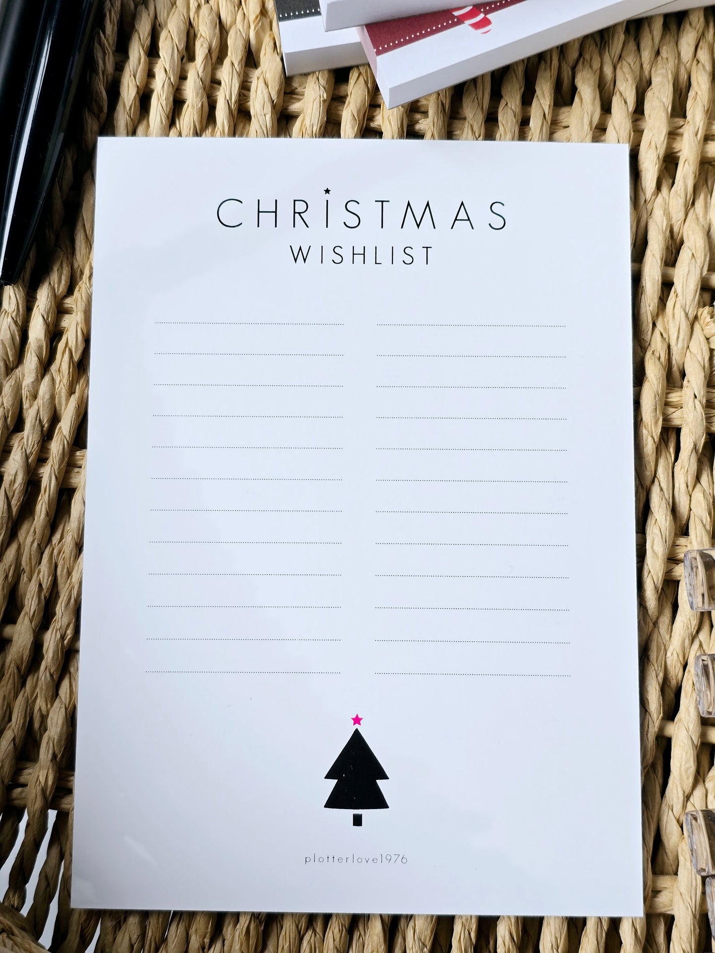 Postkarte "Christmas Countdown" in A6 (gold)