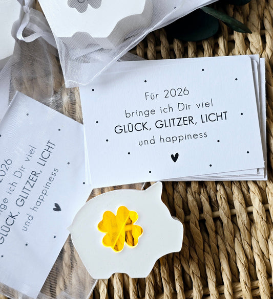 Glücksschwein Silvester aus Keramik