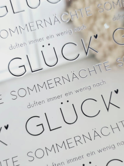 Rub On "Sommernächte duften immer...." (3 Farben/2 Größen)