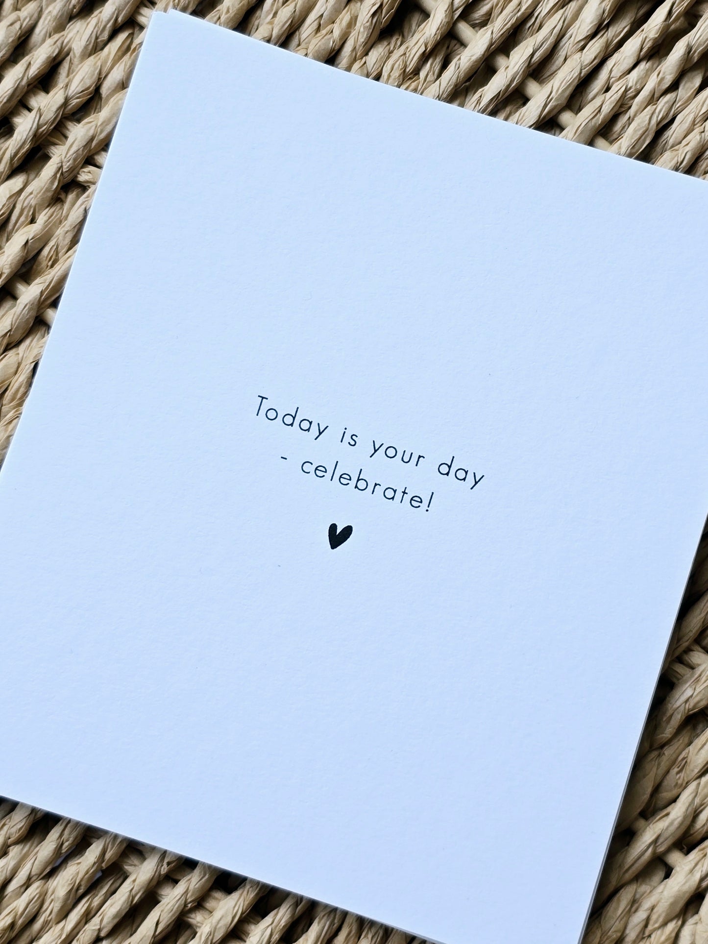 Postkarte "Happy Birthday"-3 Wörter