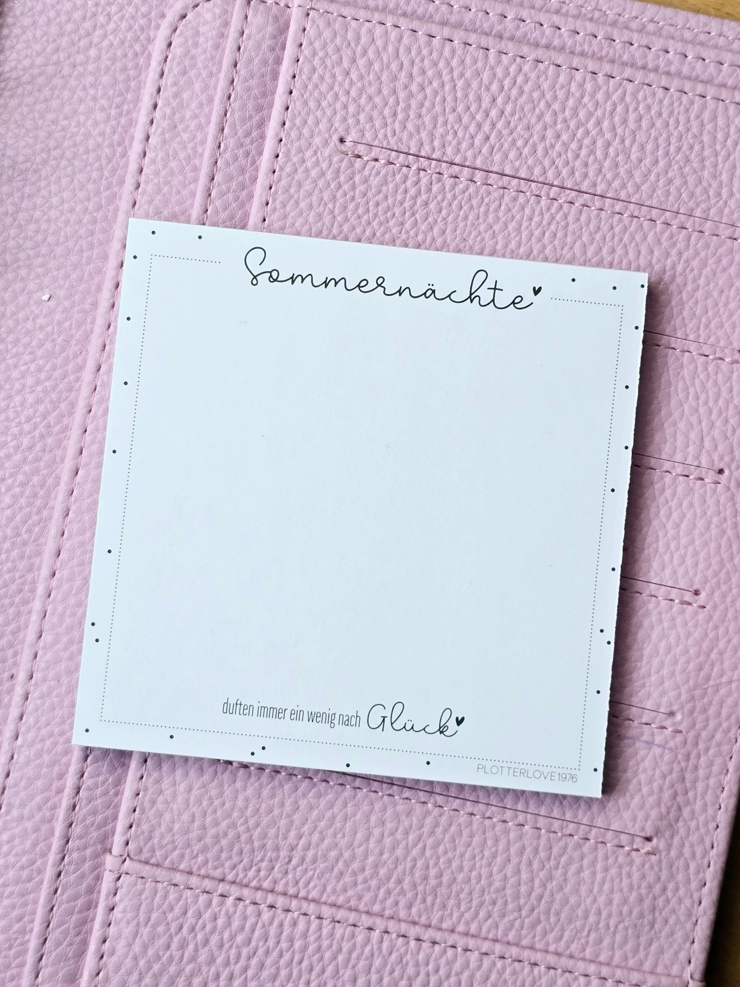 Notizblock "Sommernächte duften immer...." in 105 x 105 mm