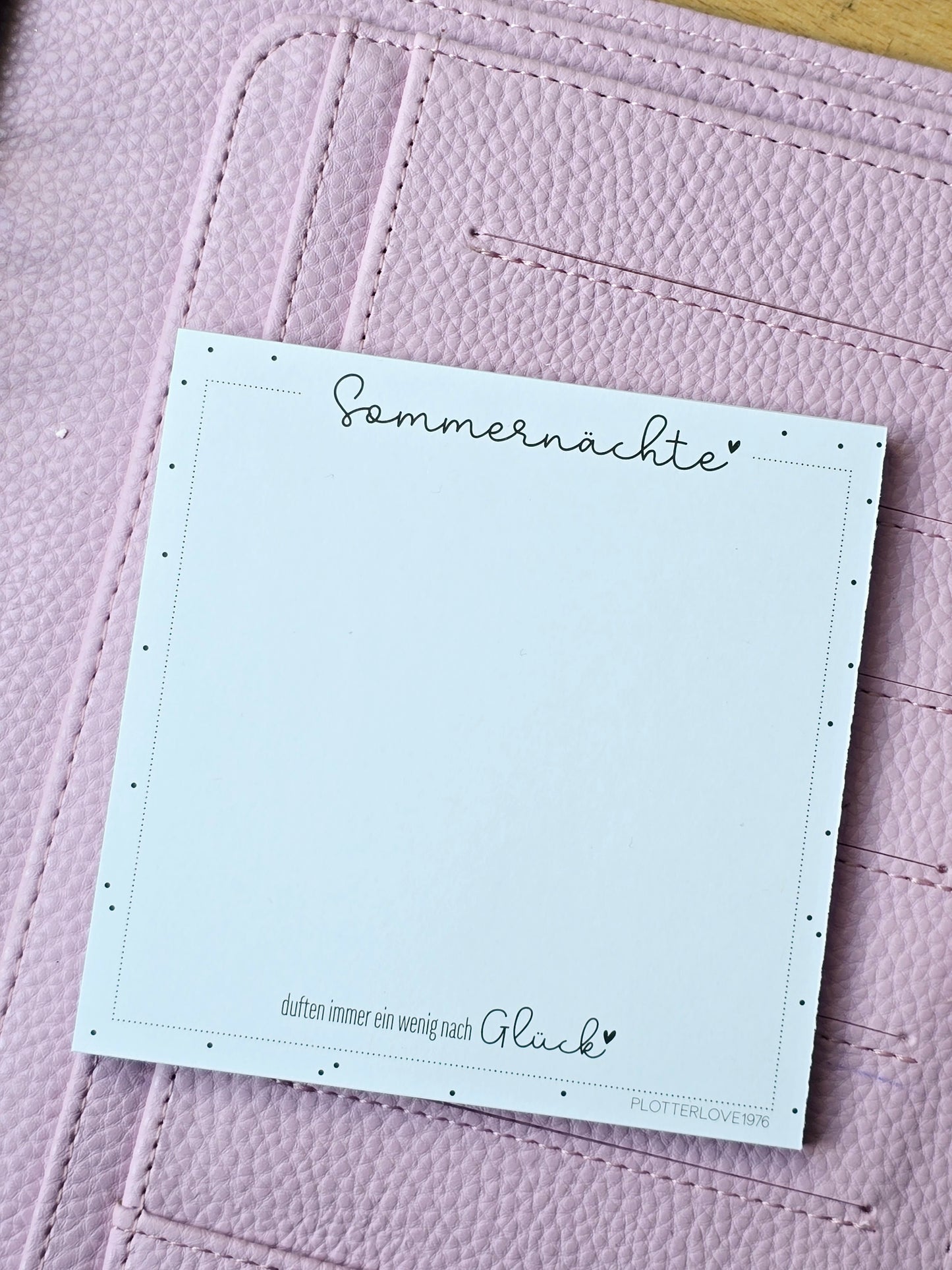 Notizblock "Sommernächte duften immer...." in 105 x 105 mm