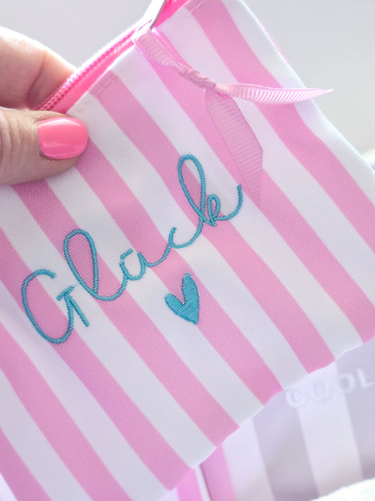 Tasche Glück pinke Streifen