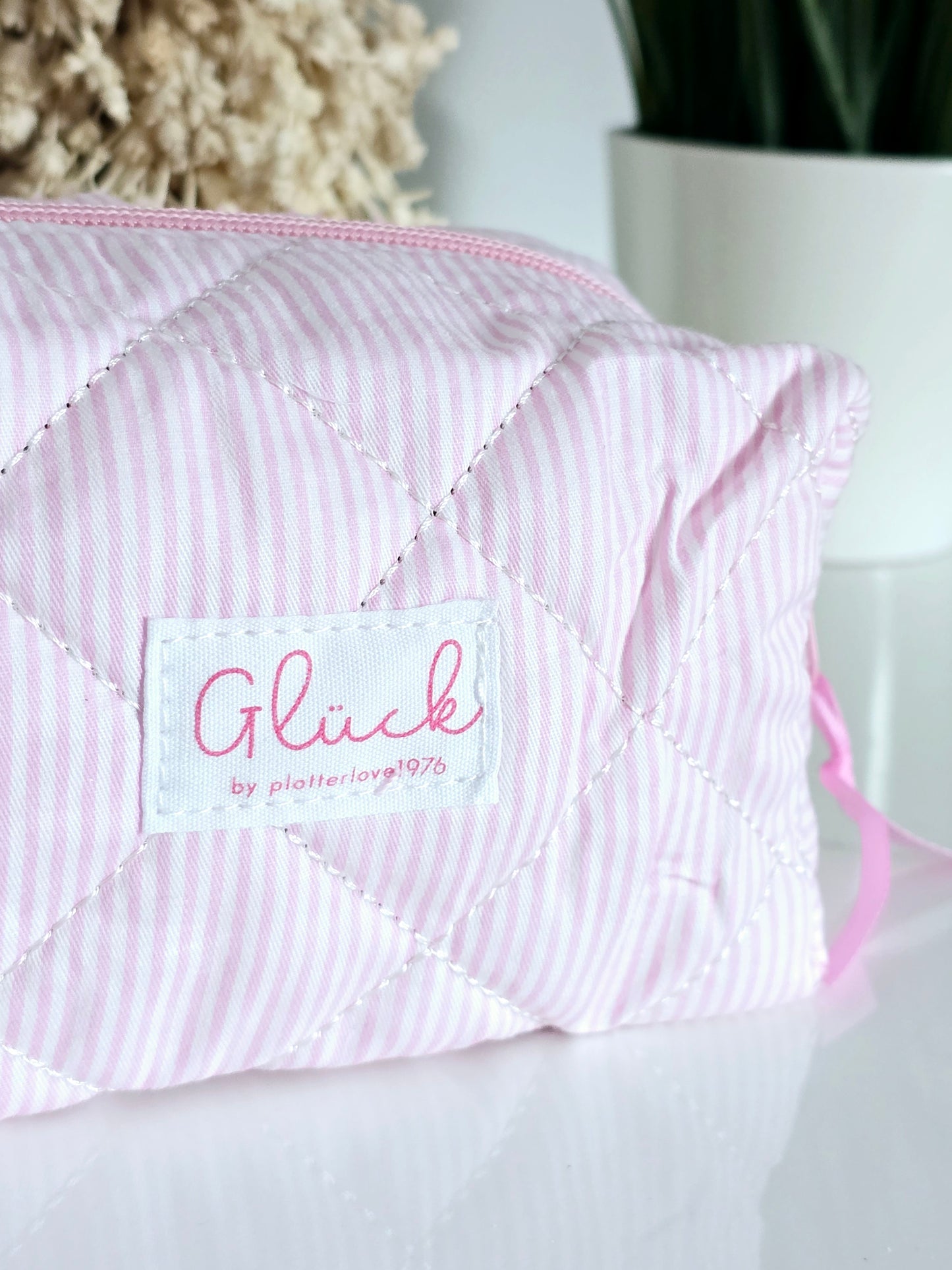 Tasche Glück rosa Streifen