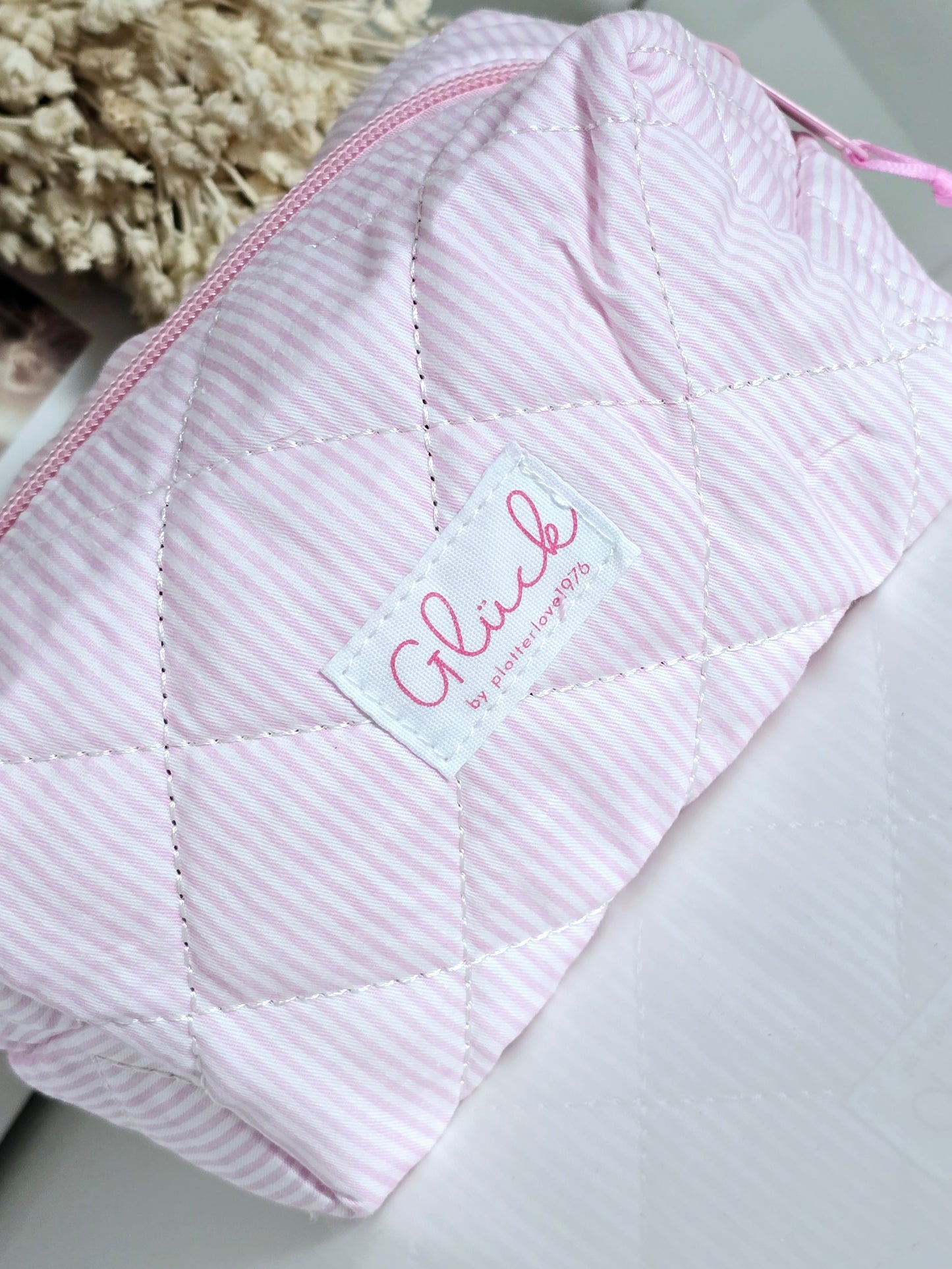 Tasche Glück rosa Streifen