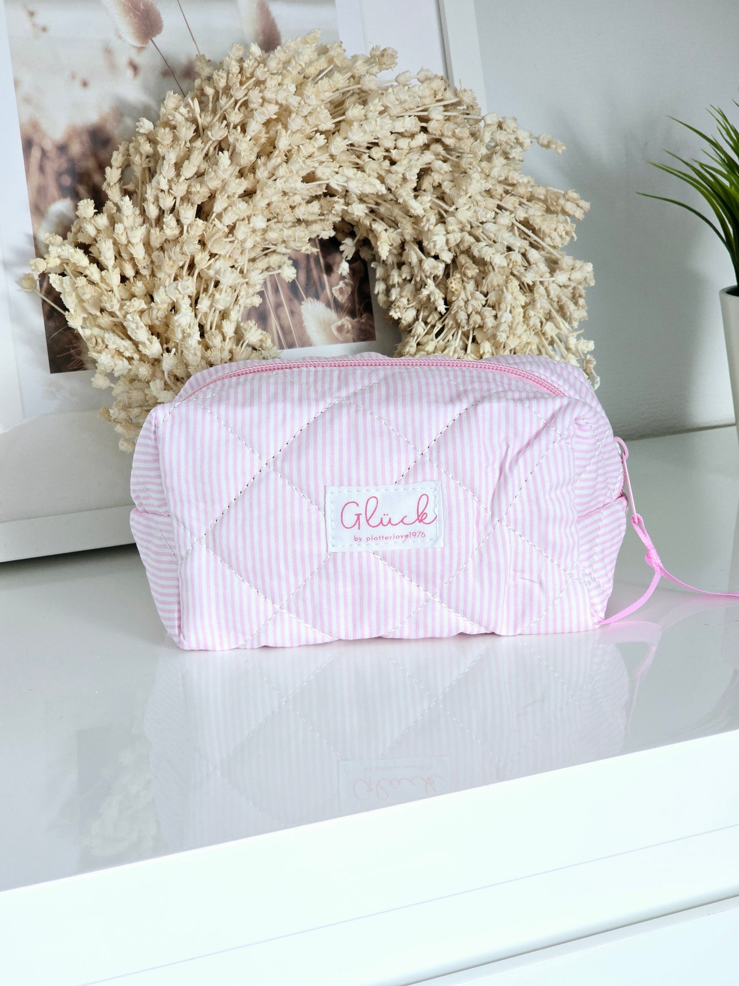 Tasche Glück rosa Streifen