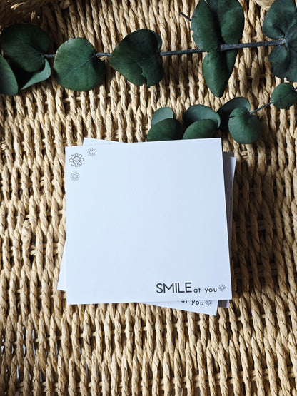 Notizblock "SMILE to you" in 105 x 105 mm