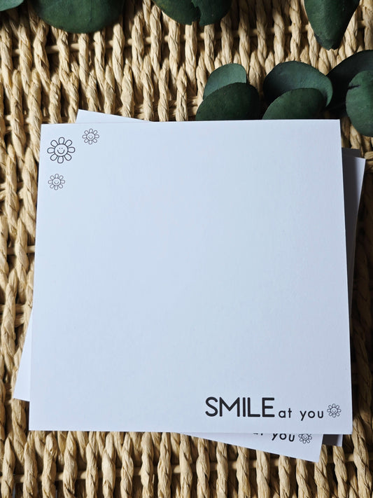 Notizblock "SMILE to you" in 105 x 105 mm