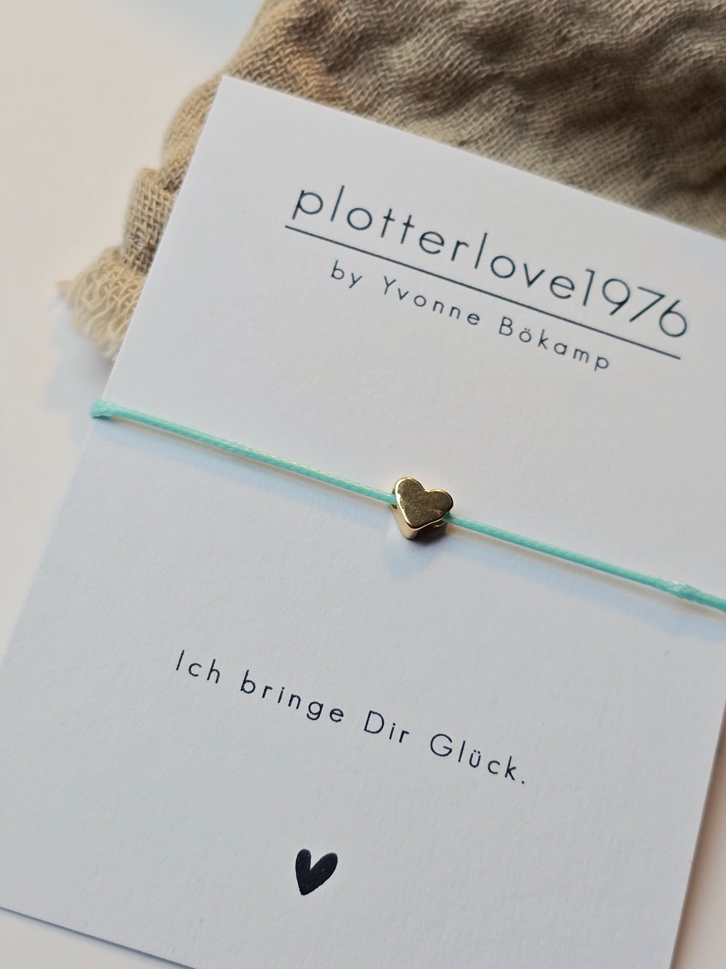 Armband Glücksbringer Herz in 3 Farben (gold)