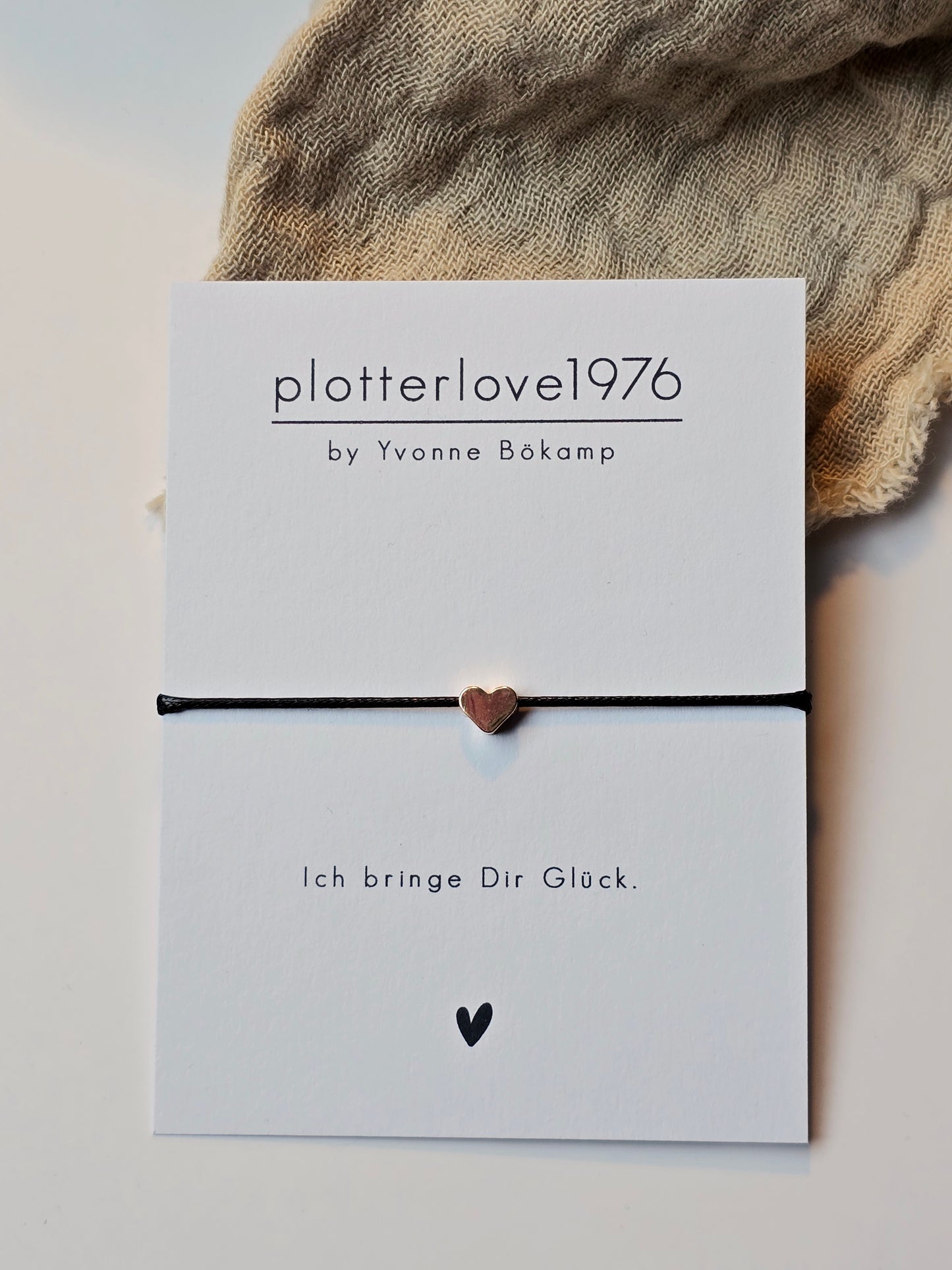 Armband Glücksbringer Herz in 3 Farben (gold)