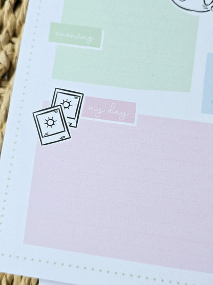 Notizblock/Reiseplaner "time to travel" in A5