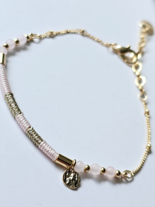 Armband rosa/gold