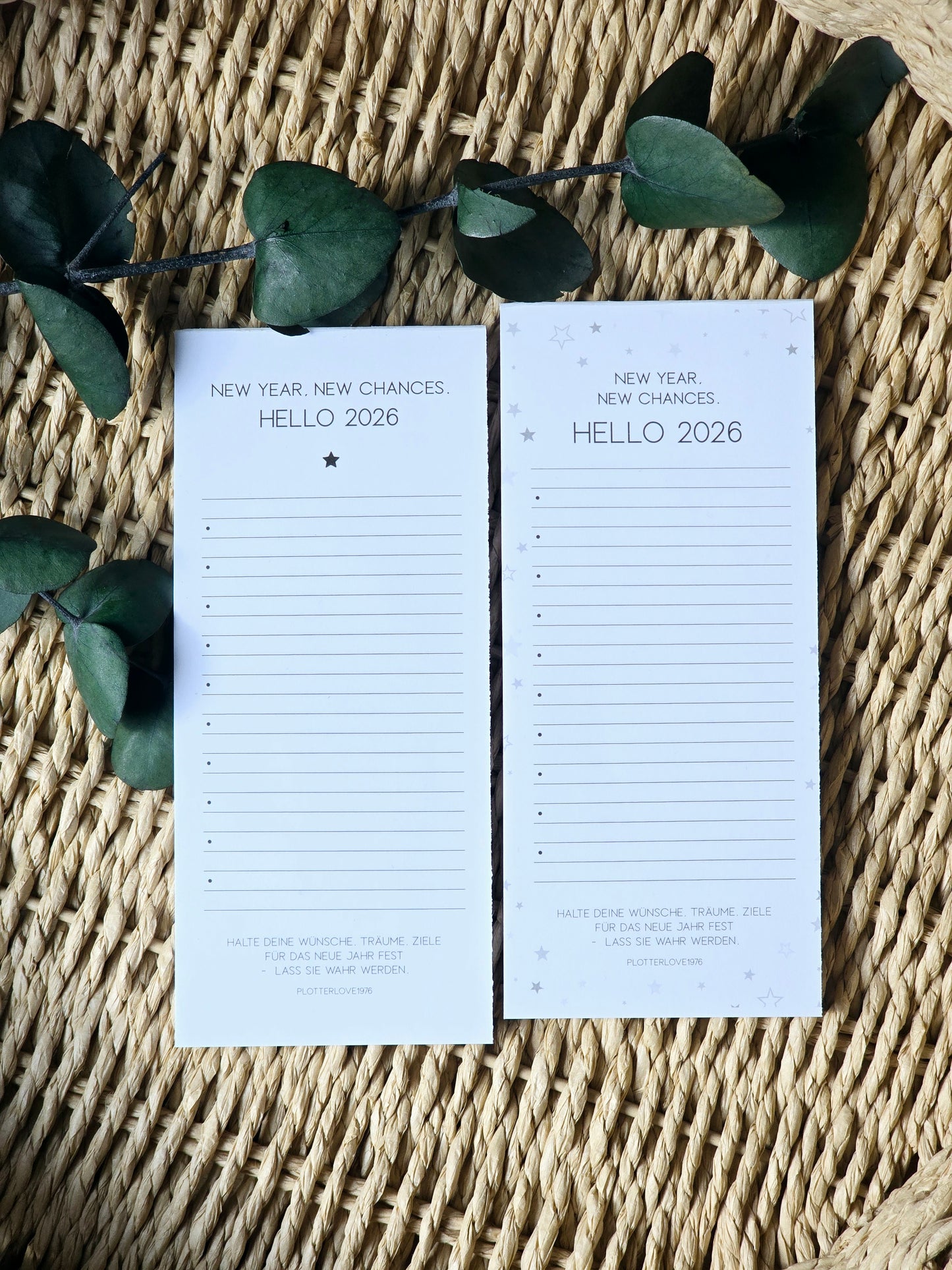 Notizblock "Hello 2026" Bucket List (2 Varianten)