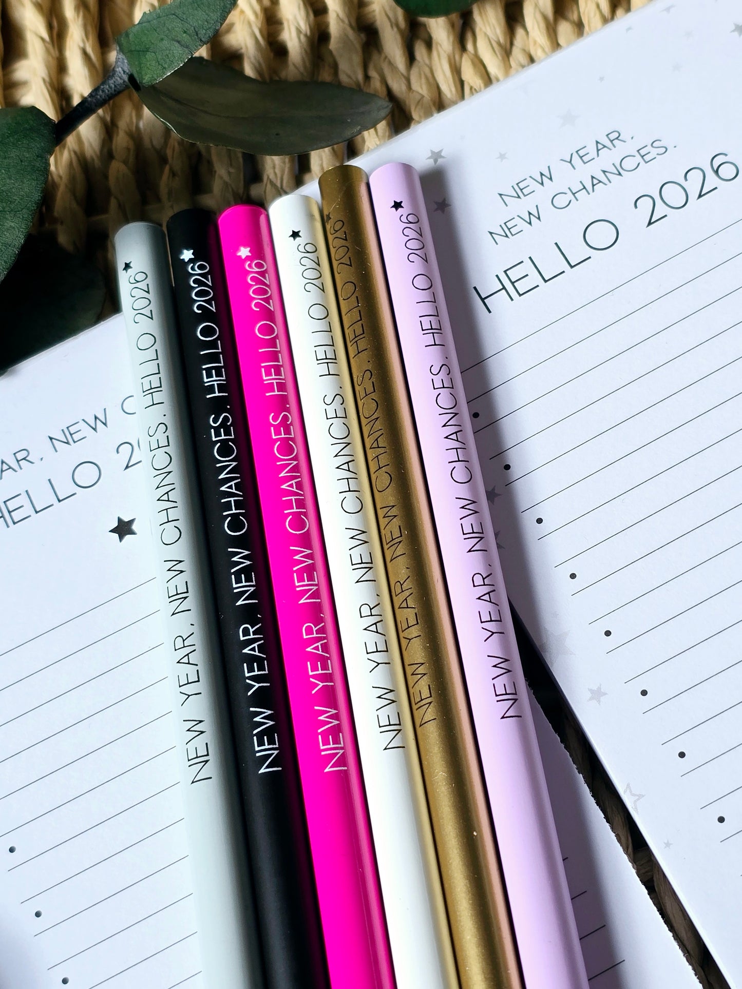 Bleistift Silvester 2026-NEW YEAR, NEW CHANCES (6 Farben)