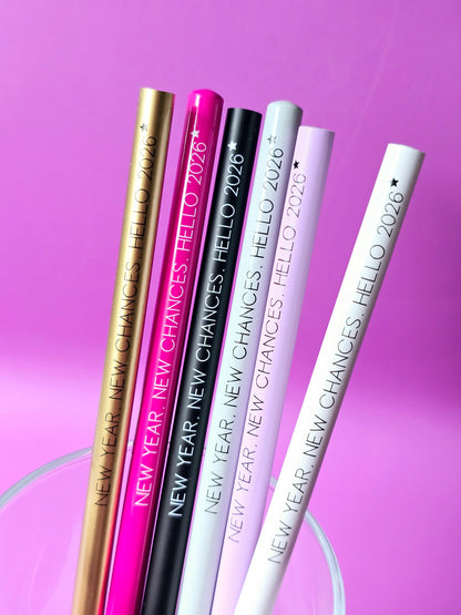 Bleistift Silvester 2026-NEW YEAR, NEW CHANCES (6 Farben)