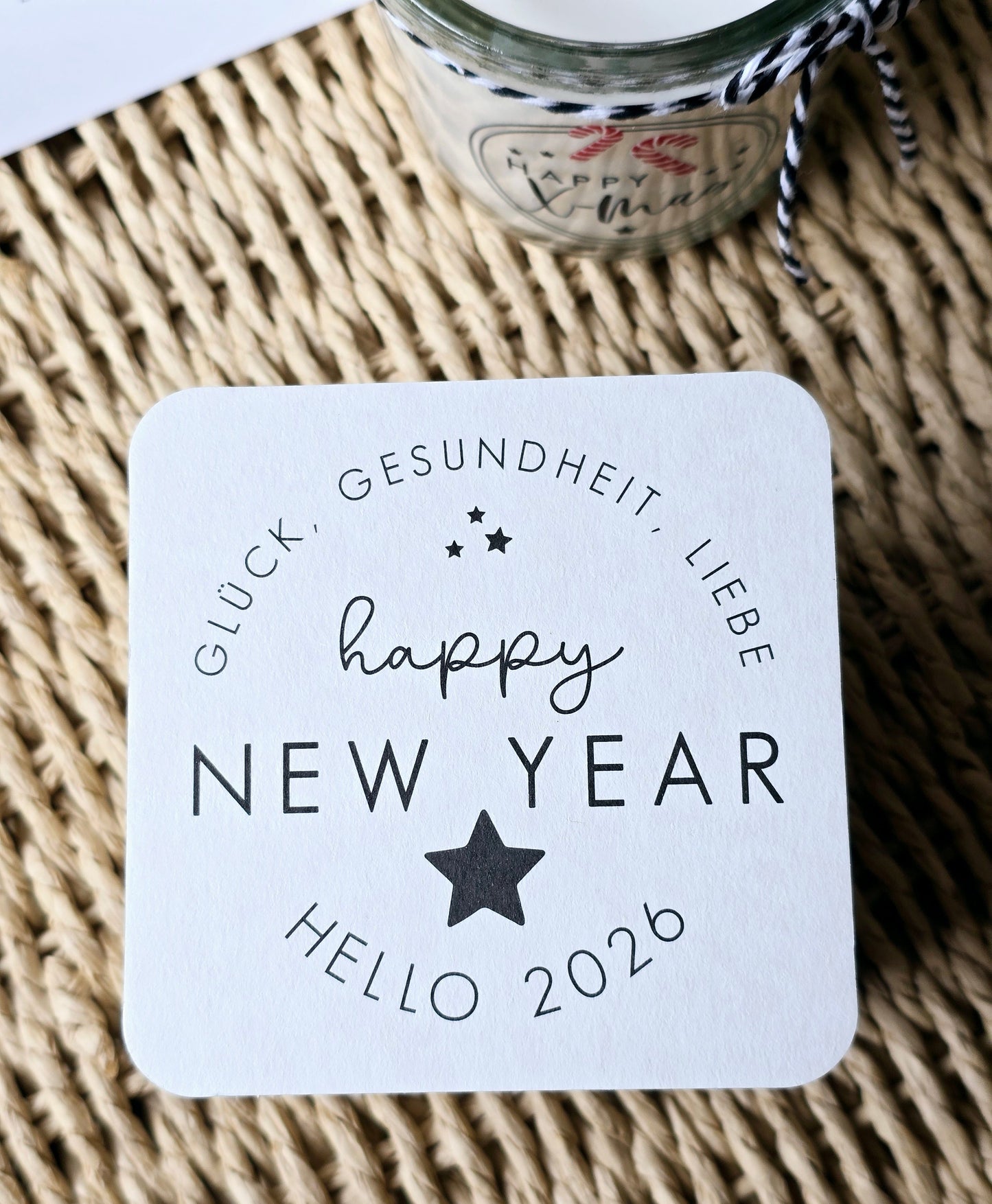 Untersetzer "HAPPY NEW YEAR-HELLO 2026"