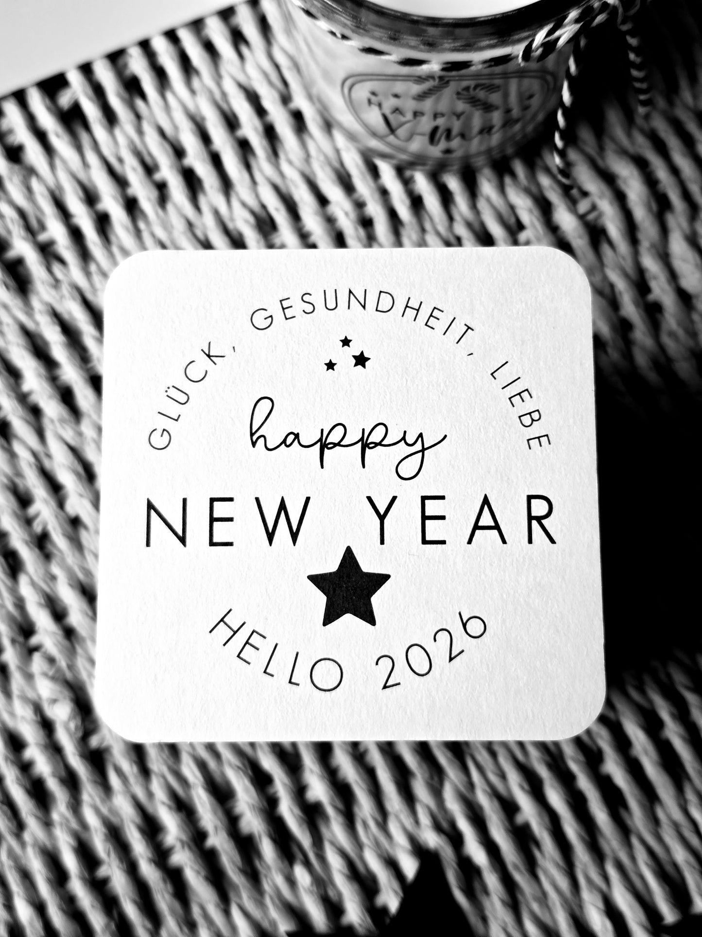 Untersetzer "HAPPY NEW YEAR-HELLO 2026"