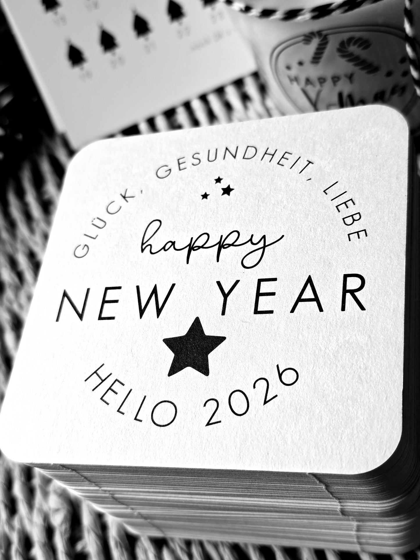 Untersetzer "HAPPY NEW YEAR-HELLO 2026"