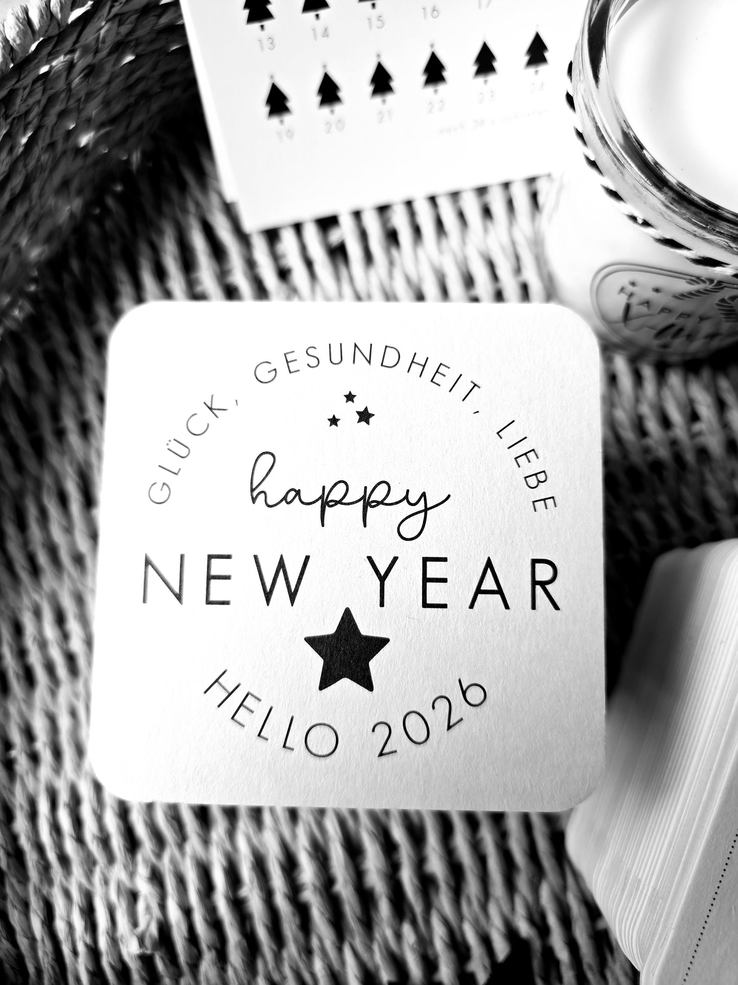 Untersetzer "HAPPY NEW YEAR-HELLO 2026"