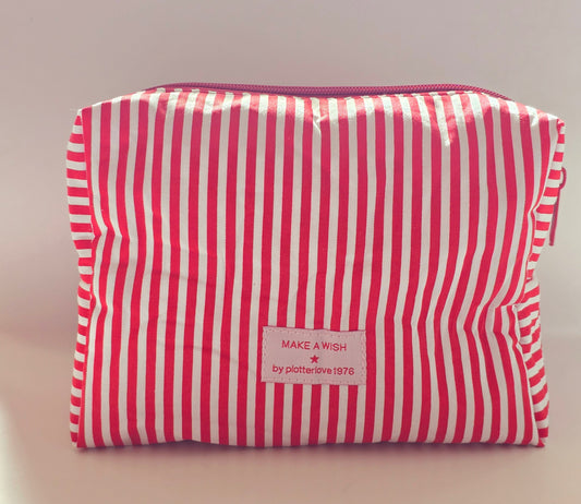 Tasche "MAKE A WISH" - rot/weiß gestreift