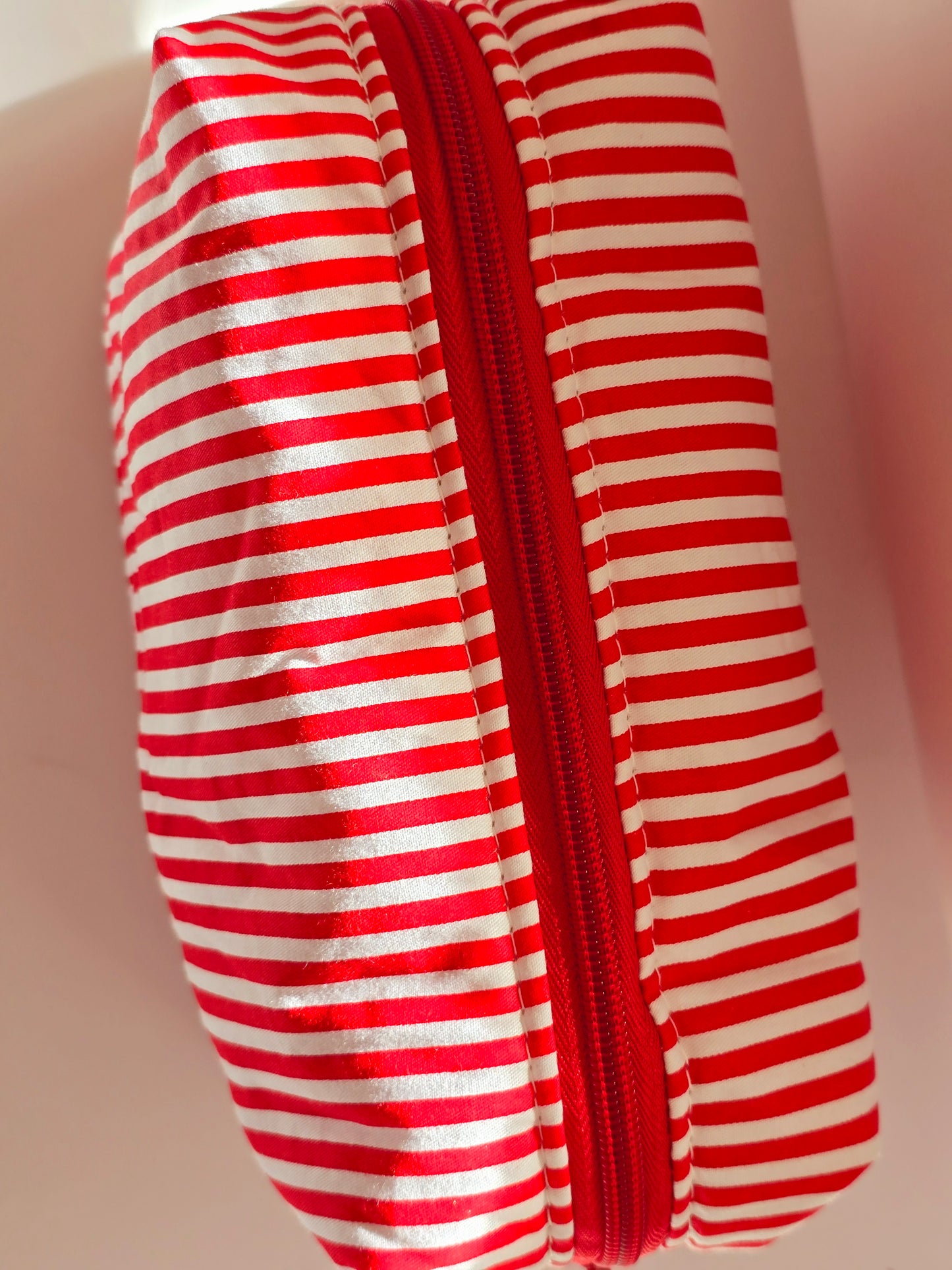 Tasche "MAKE A WISH" - rot/weiß gestreift