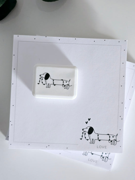 Notizblock "Dackel Love" in 105 x 105 mm