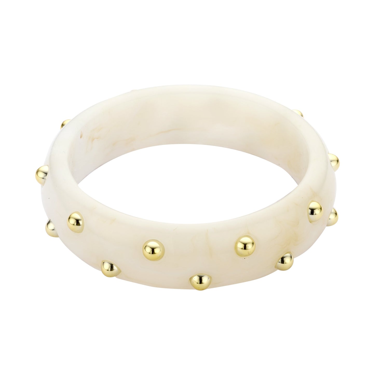 Armreif mit Nieten (creme)